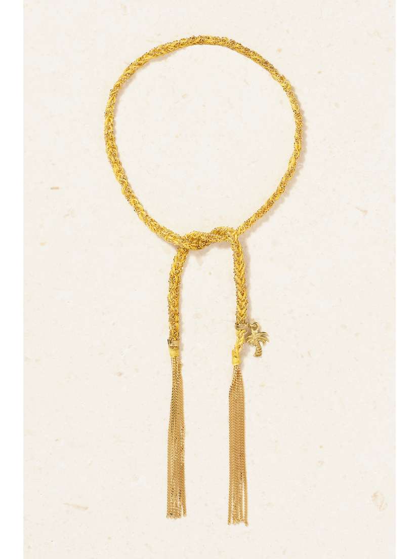 Carolina Bucci Travel Lucky 18-karat Gold And Silk Bracelet