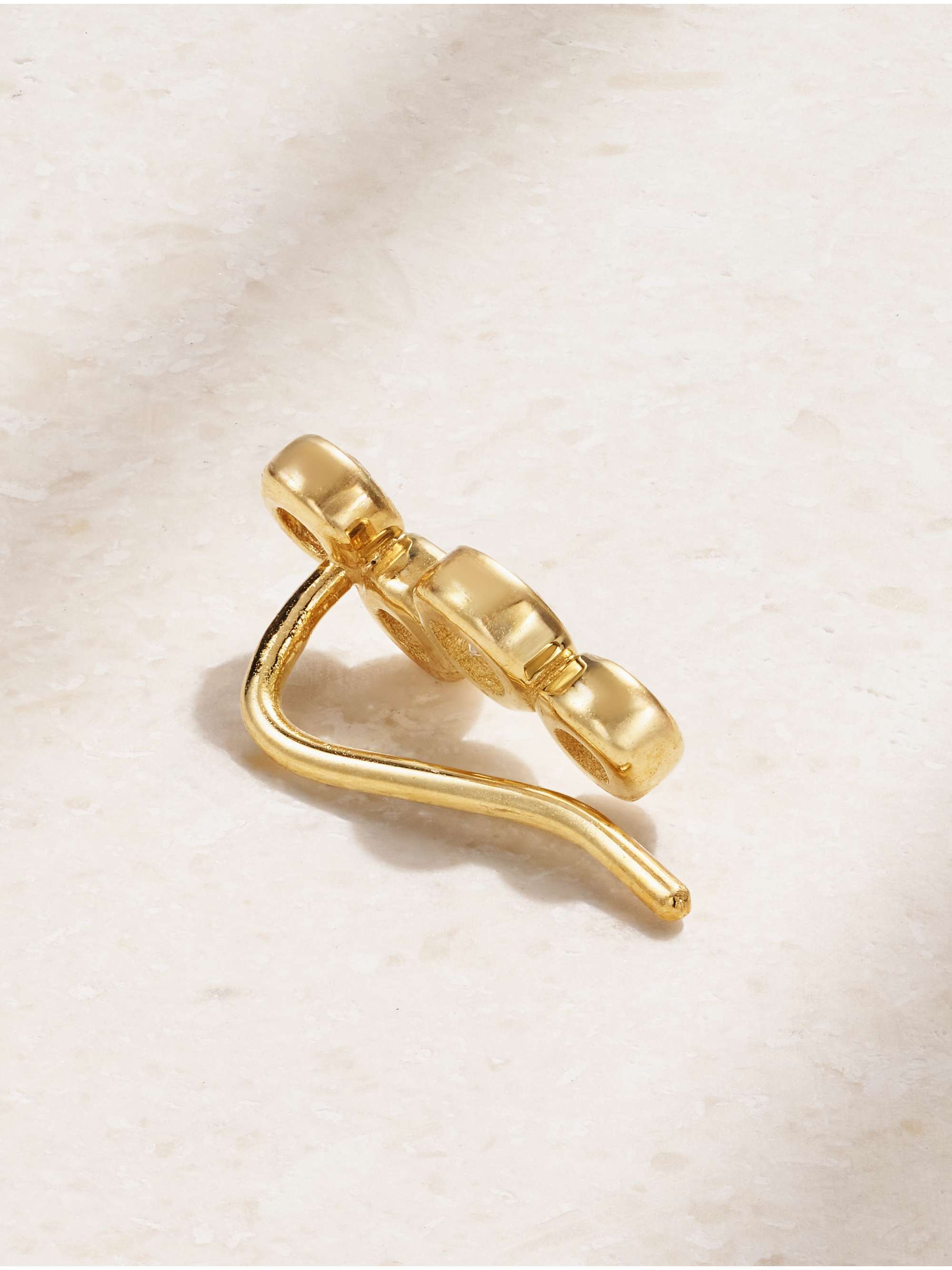 KIMAÏ Evidence 18-karat recycled gold laboratory-grown diamond single earring