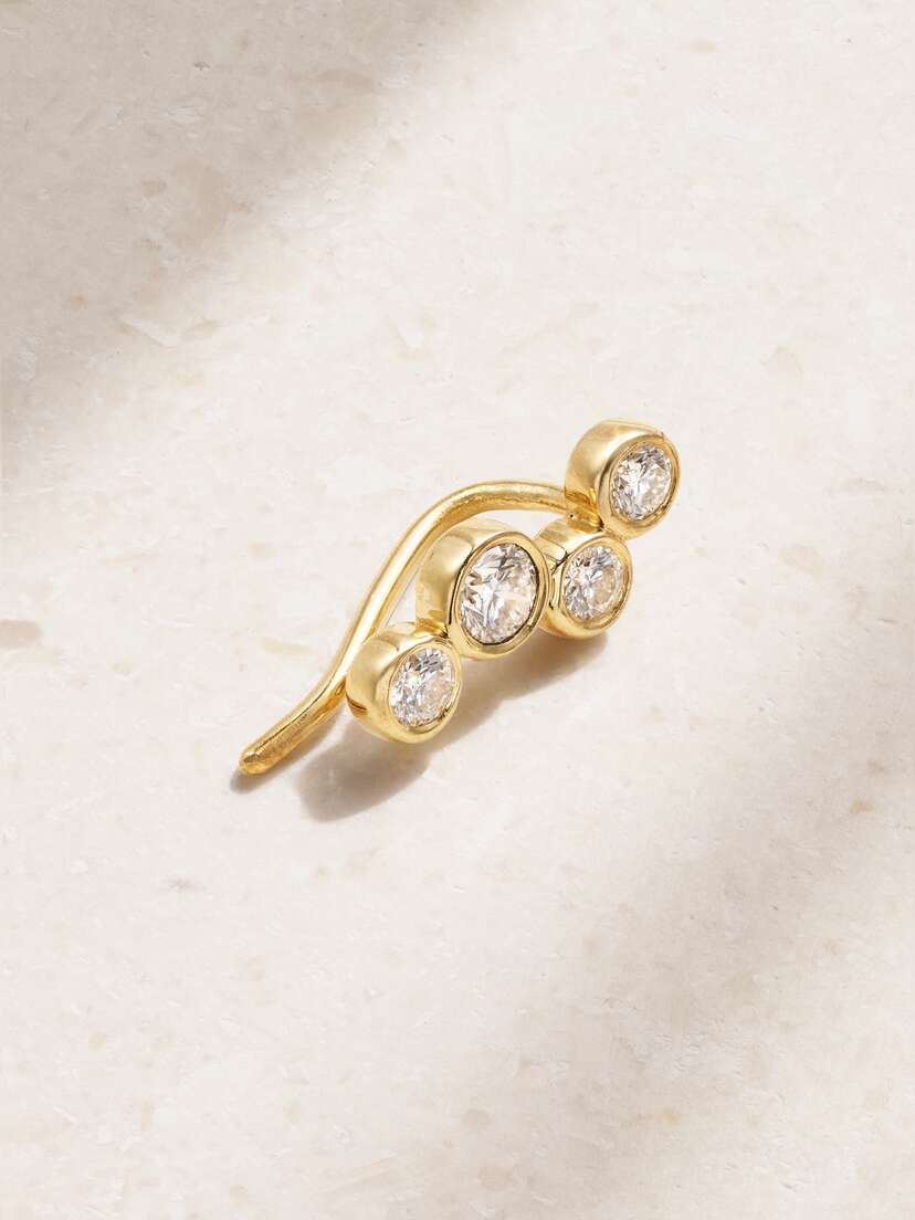 Kimaï Evidence 18-karat Recycled Gold Laboratory-grown Diamond Single Earring
