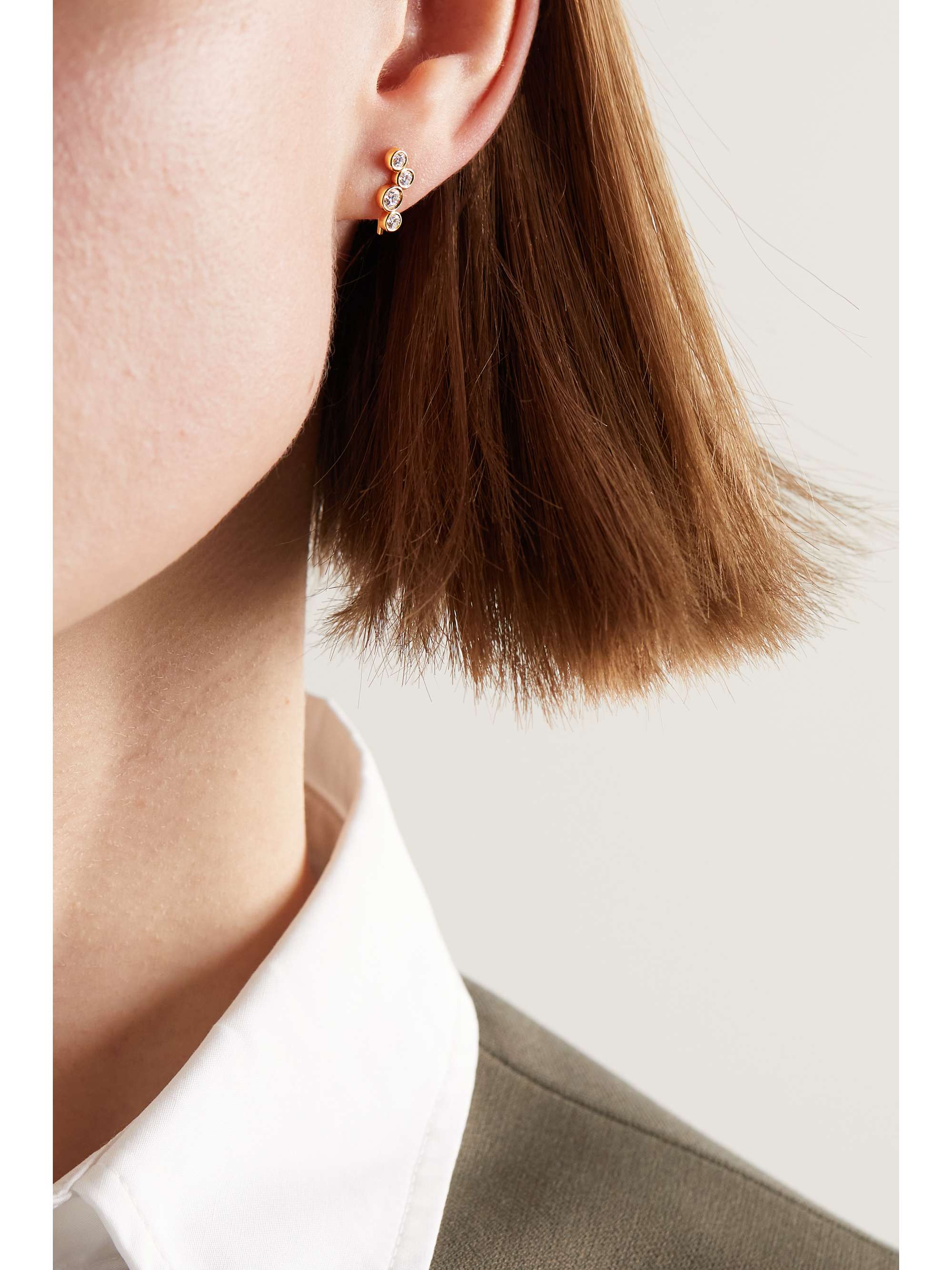 KIMAÏ Evidence 18-karat recycled gold laboratory-grown diamond single earring