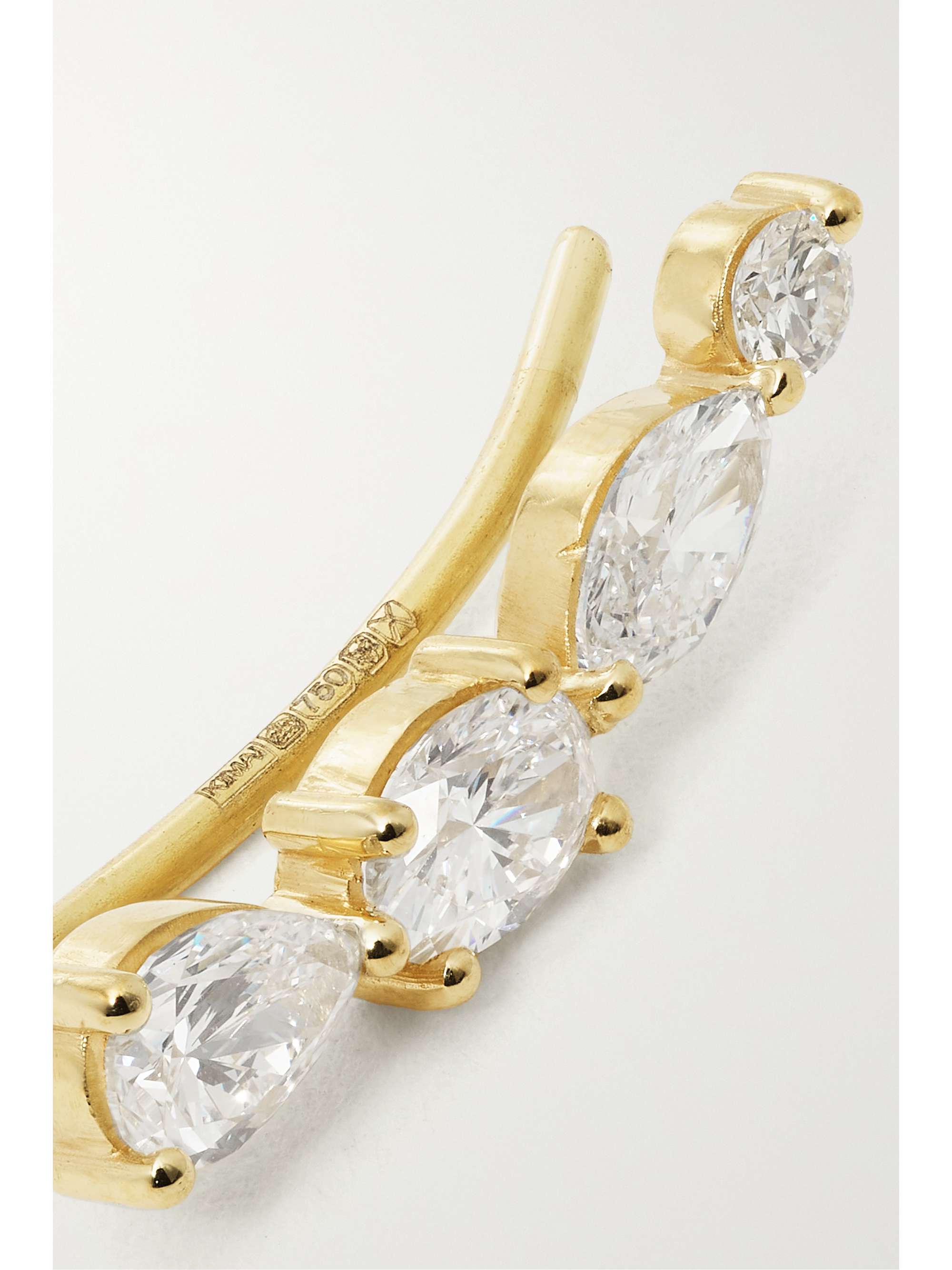 KIMAÏ Miro 18-karat recycled gold laboratory-grown diamond single earring