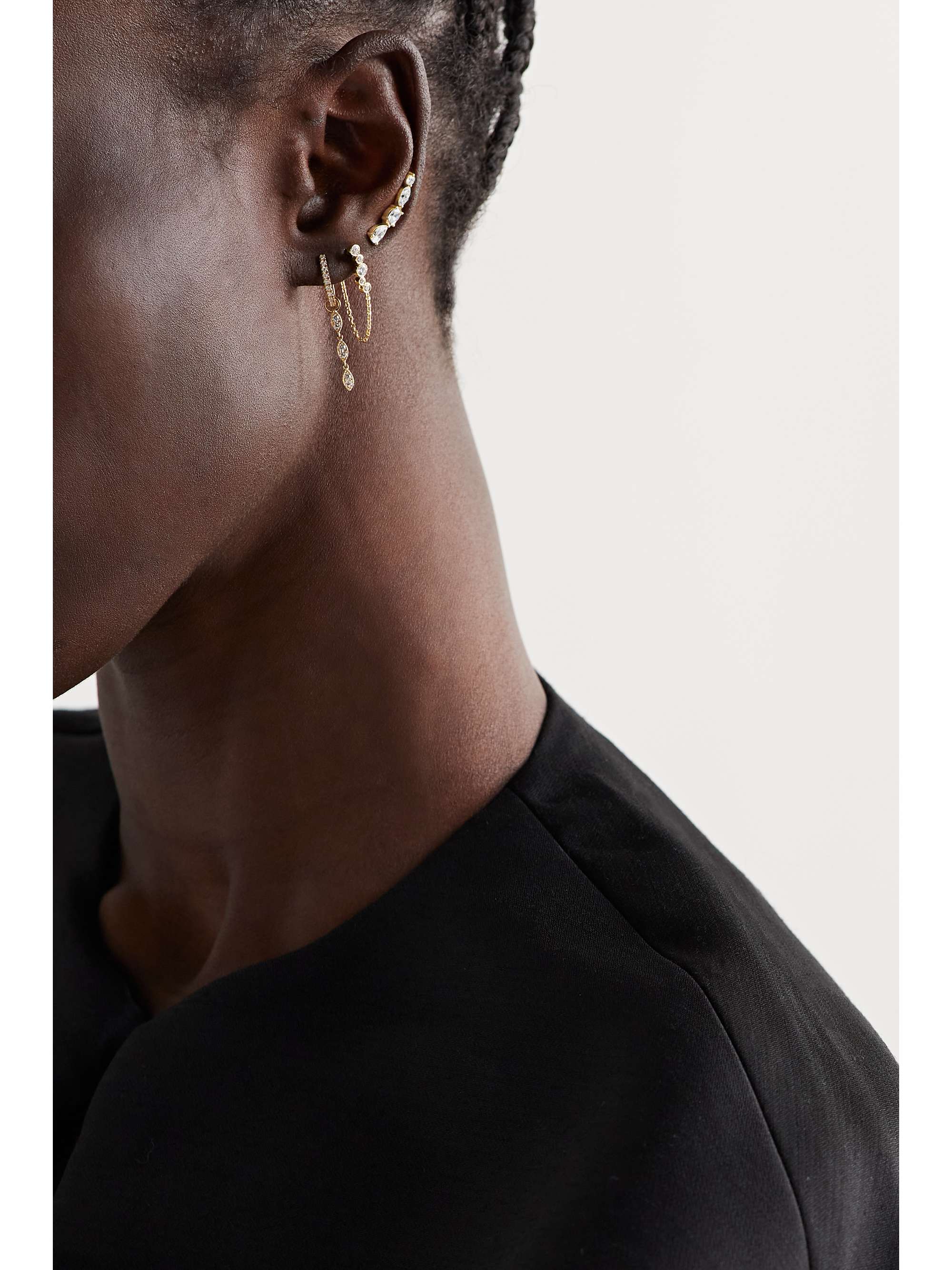 KIMAÏ Miro 18-karat recycled gold laboratory-grown diamond single earring