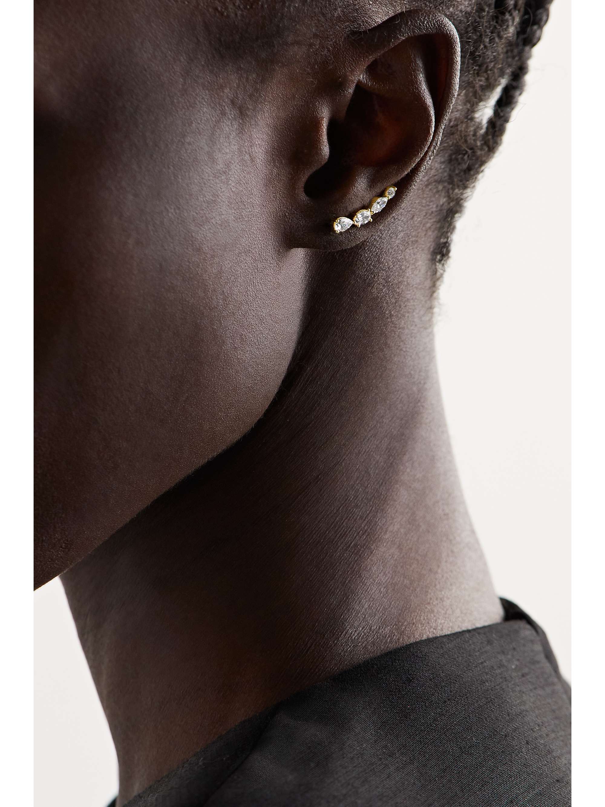 KIMAÏ Miro 18-karat recycled gold laboratory-grown diamond single earring