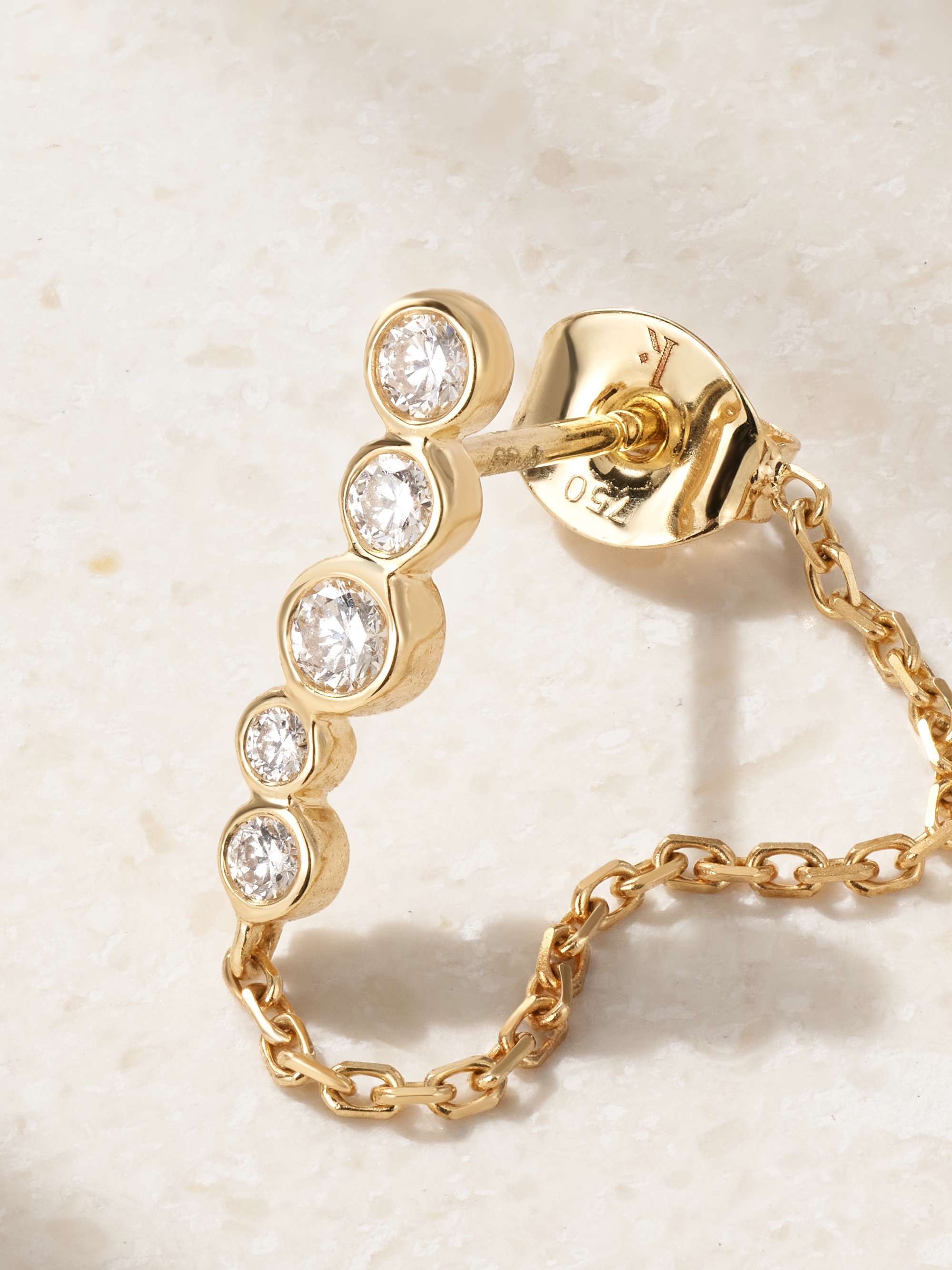 KIMAÏ Rio 18-karat recycled gold laboratory-grown diamond single earring