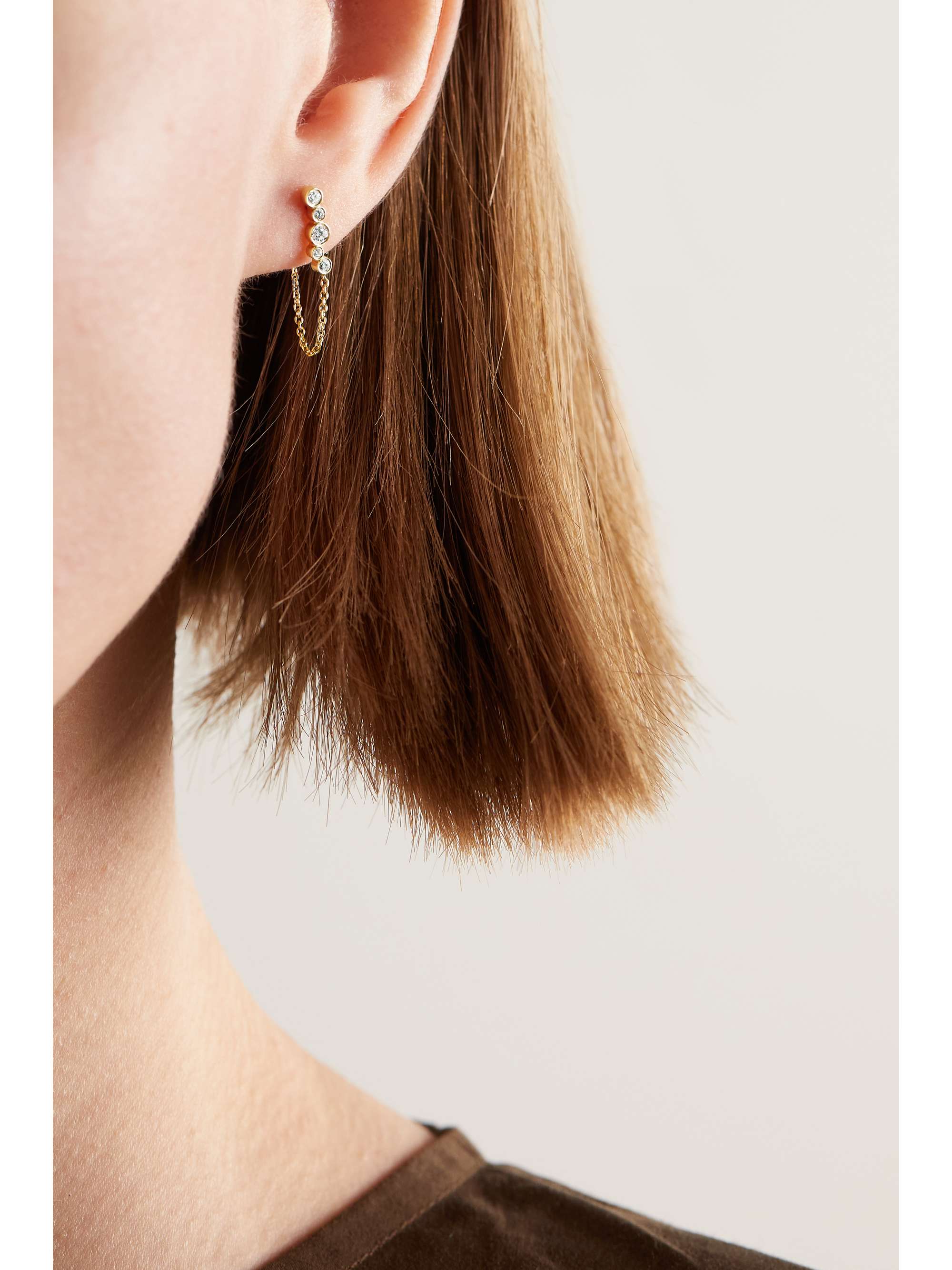 KIMAÏ Rio 18-karat recycled gold laboratory-grown diamond single earring