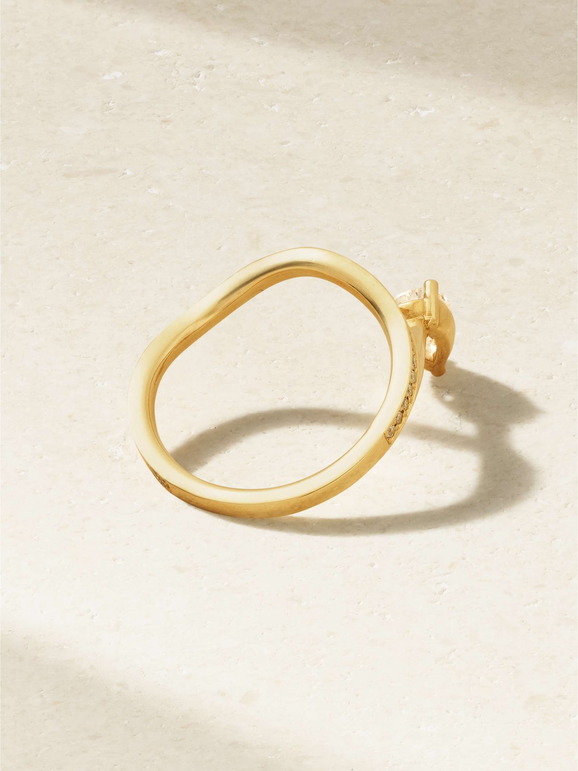 KIMAÏ Serena 18-karat recycled gold laboratory-grown diamond ring