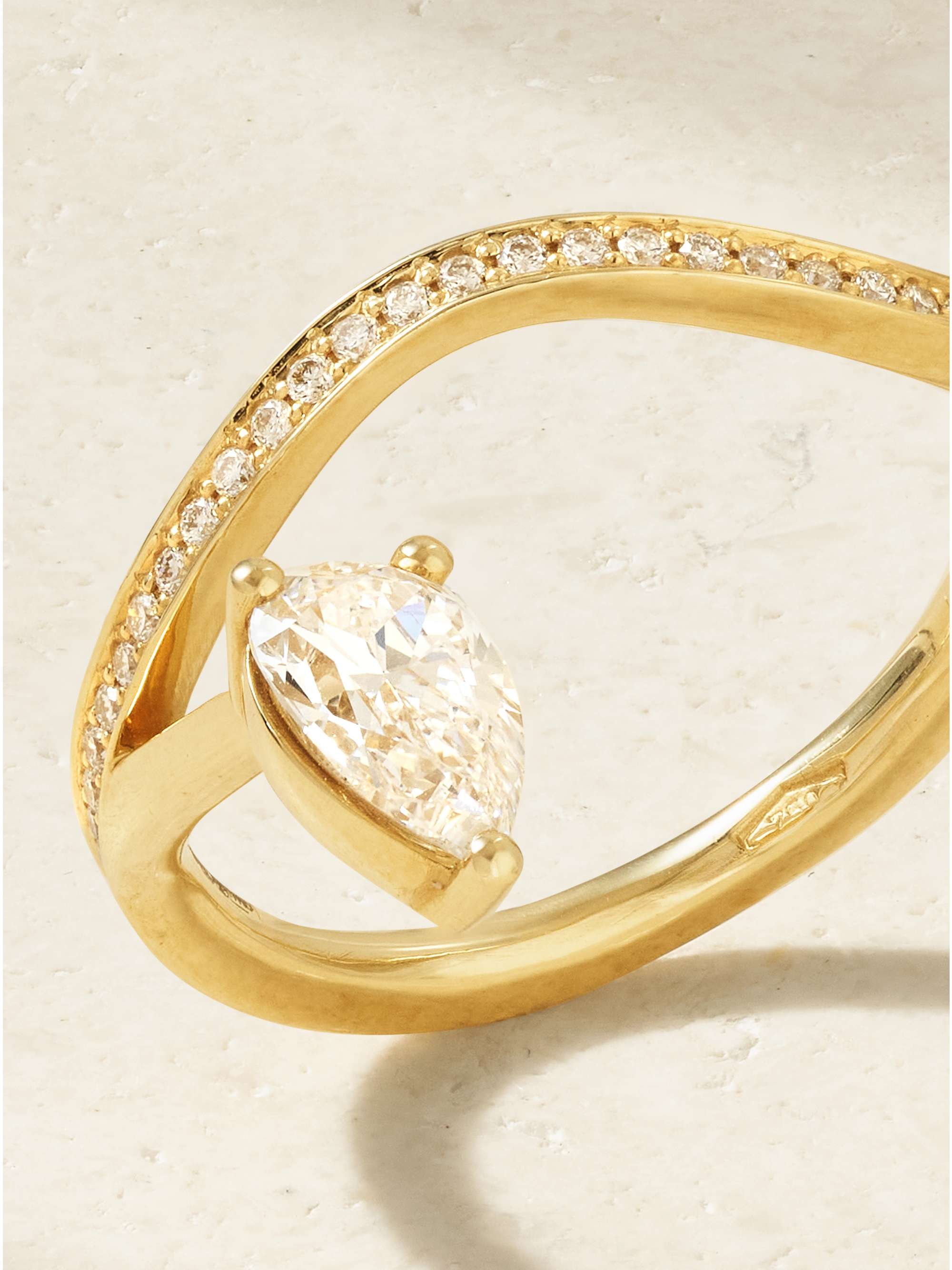 KIMAÏ Serena 18-karat recycled gold laboratory-grown diamond ring