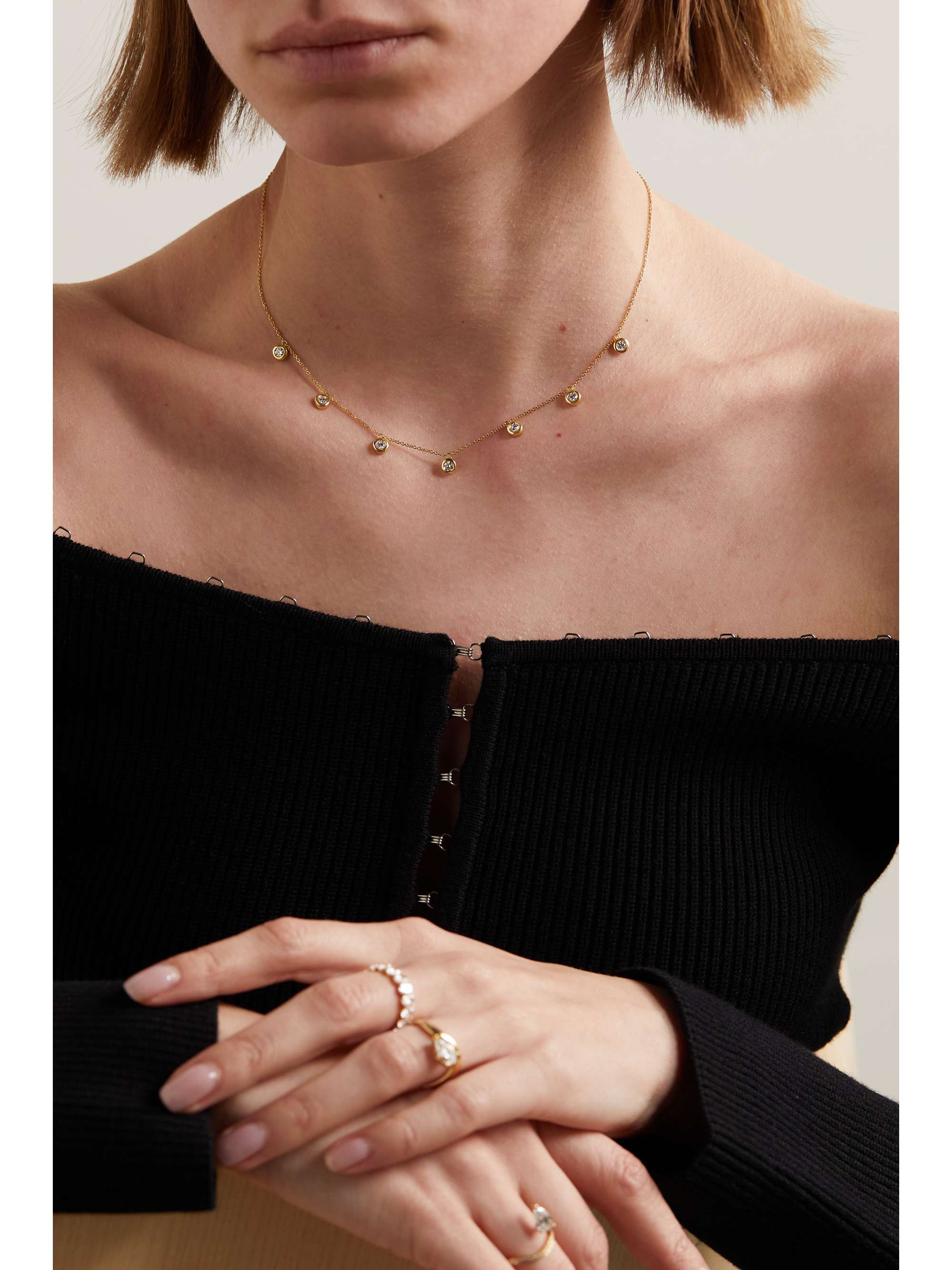 KIMAÏ Cosmo 18-karat recycled gold laboratory-grown diamond necklace