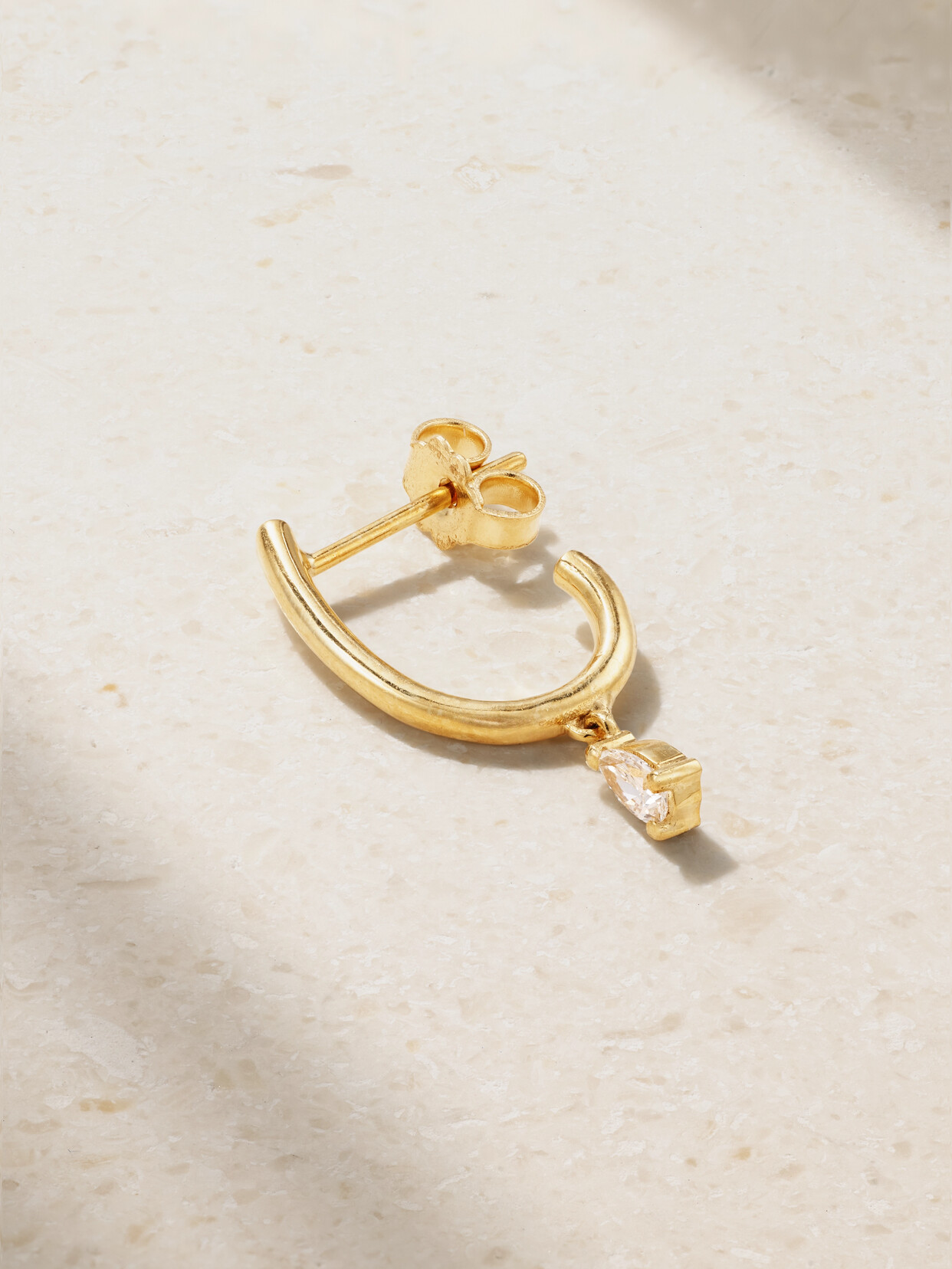 Kimaï - Pear Raindrop 18-karat Recycled Gold Laboratory-grown Diamond Single Earring - One size