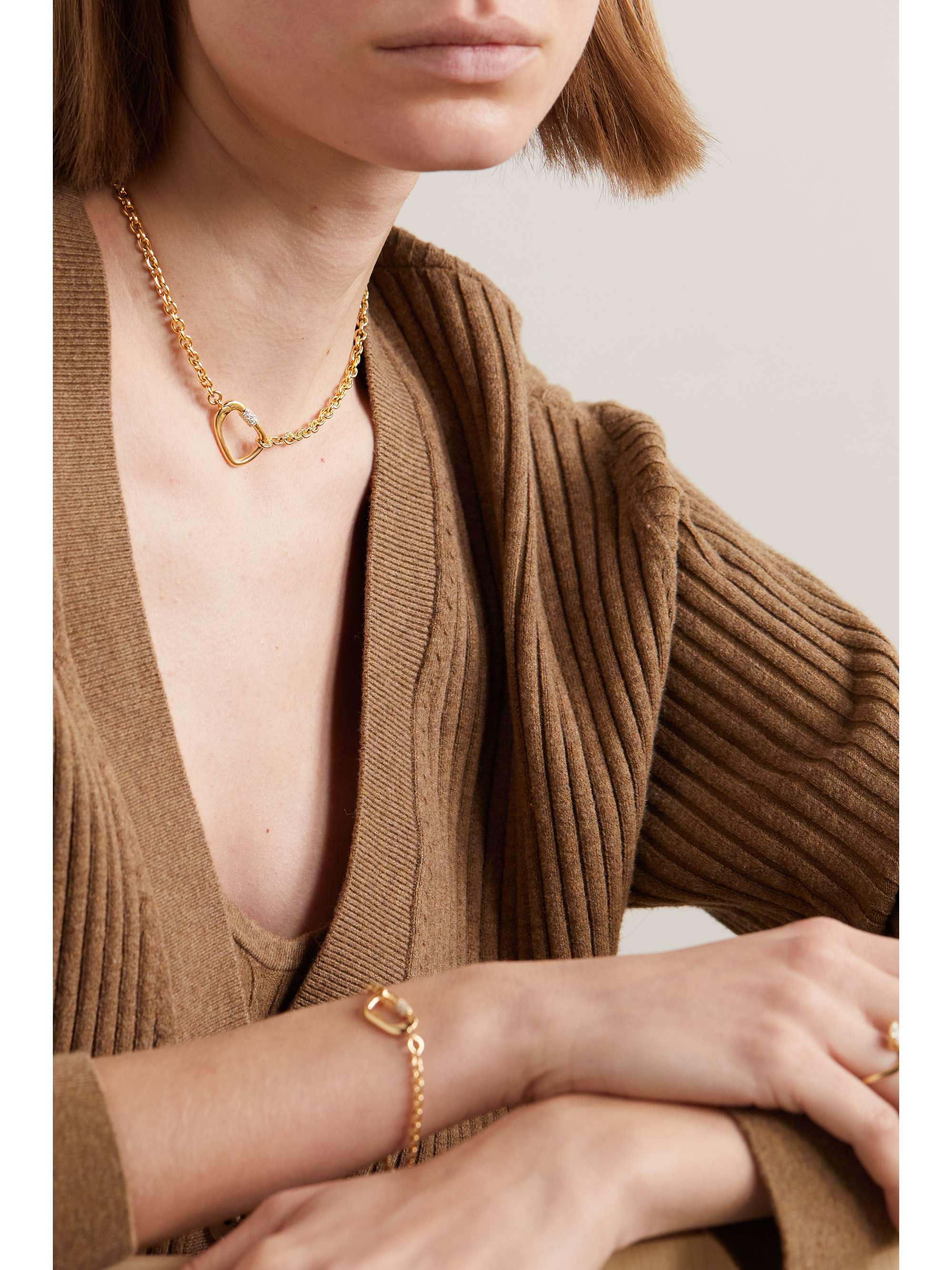 KIMAÏ Atlas 18-karat recycled gold laboratory-grown diamond necklace