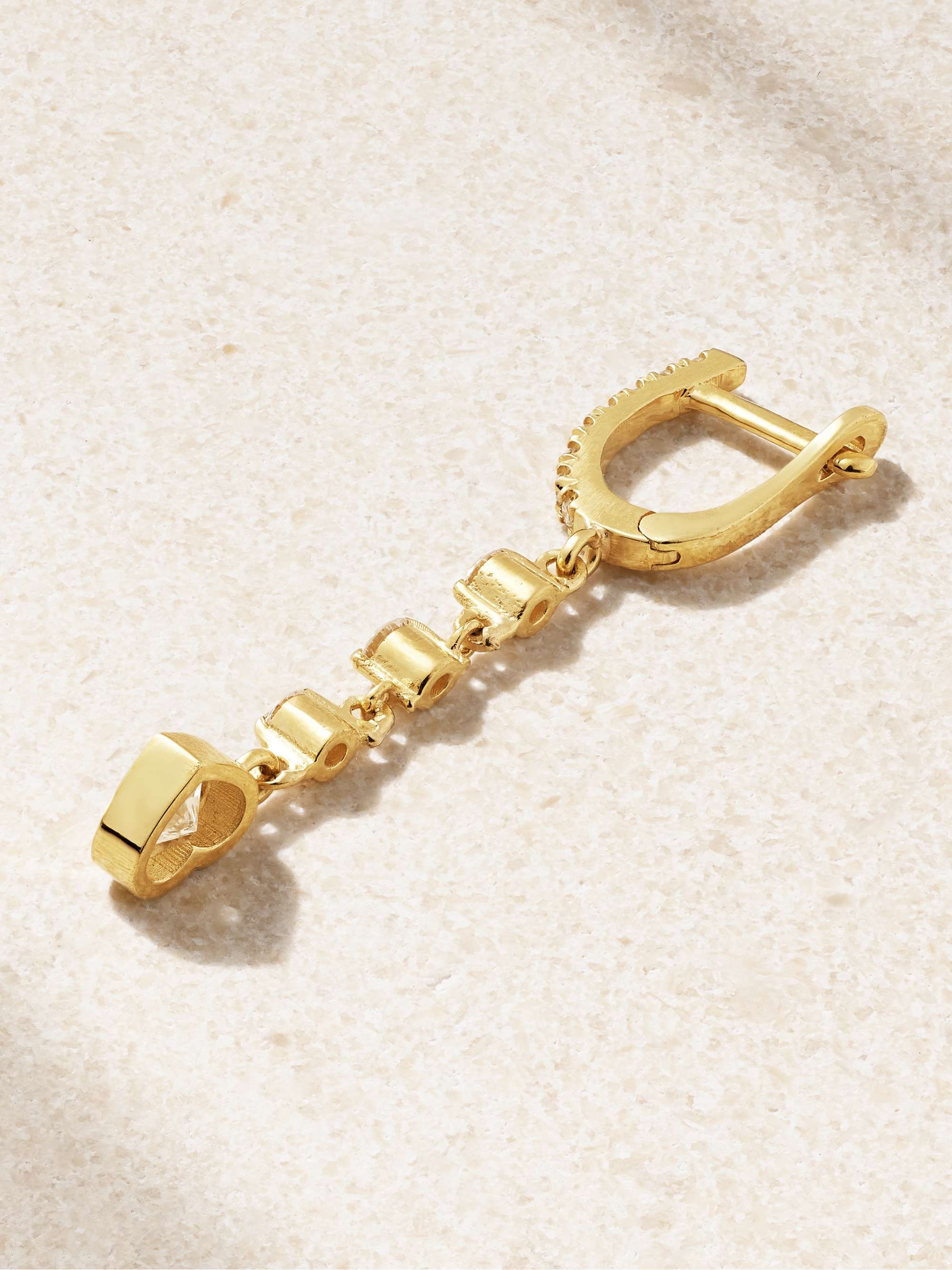 KIMAÏ 18Kリサイクルゴールド 人工ダイヤモンド シングルピアス