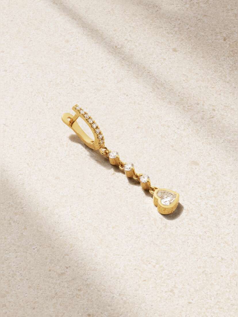 Kimaï Heart Lover 18-karat Recycled Gold Laboratory-grown Diamond Single Earring
