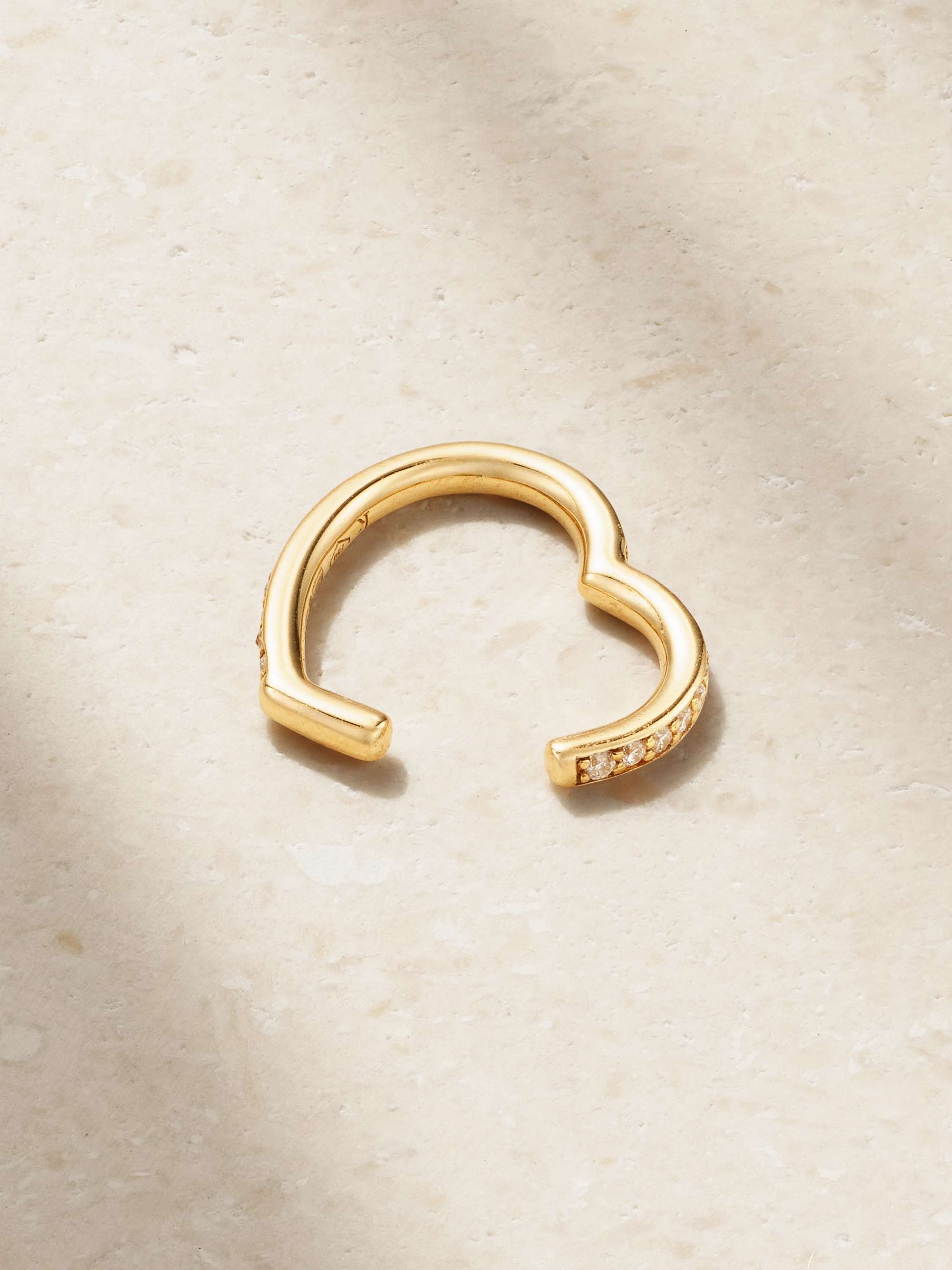 KIMAÏ Heartbeat 18-karat gold diamond ear cuff