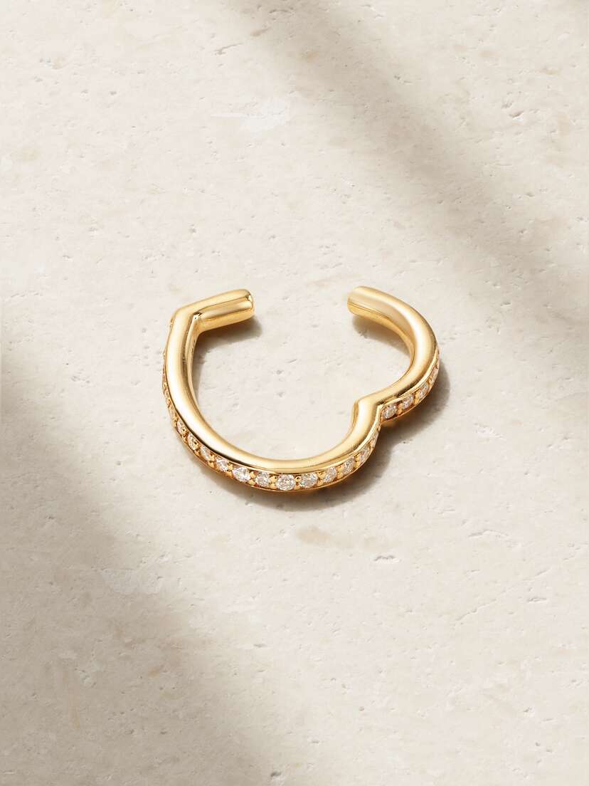 Kimaï Heartbeat 18-karat Gold Diamond Ear Cuff