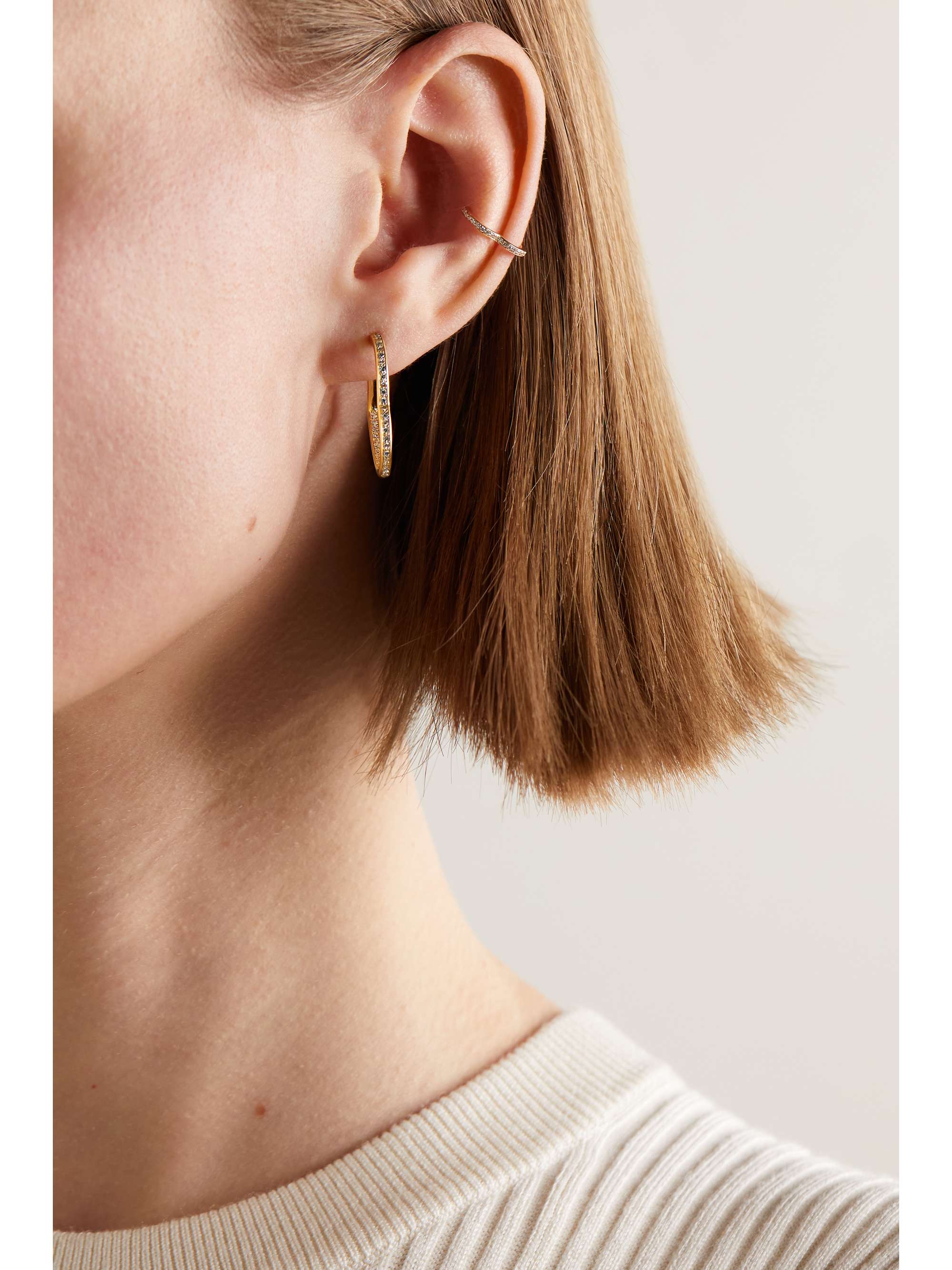 KIMAÏ Heartbeat 18-karat gold diamond ear cuff