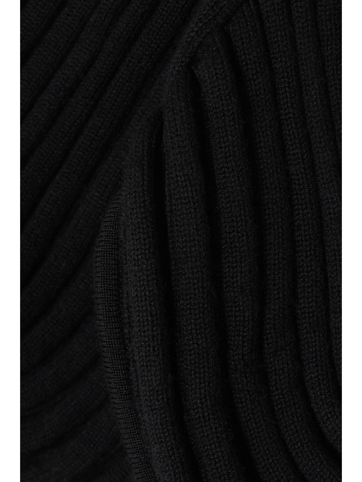 Eris Cropped Ribbed Merino Wool Halterneck Top