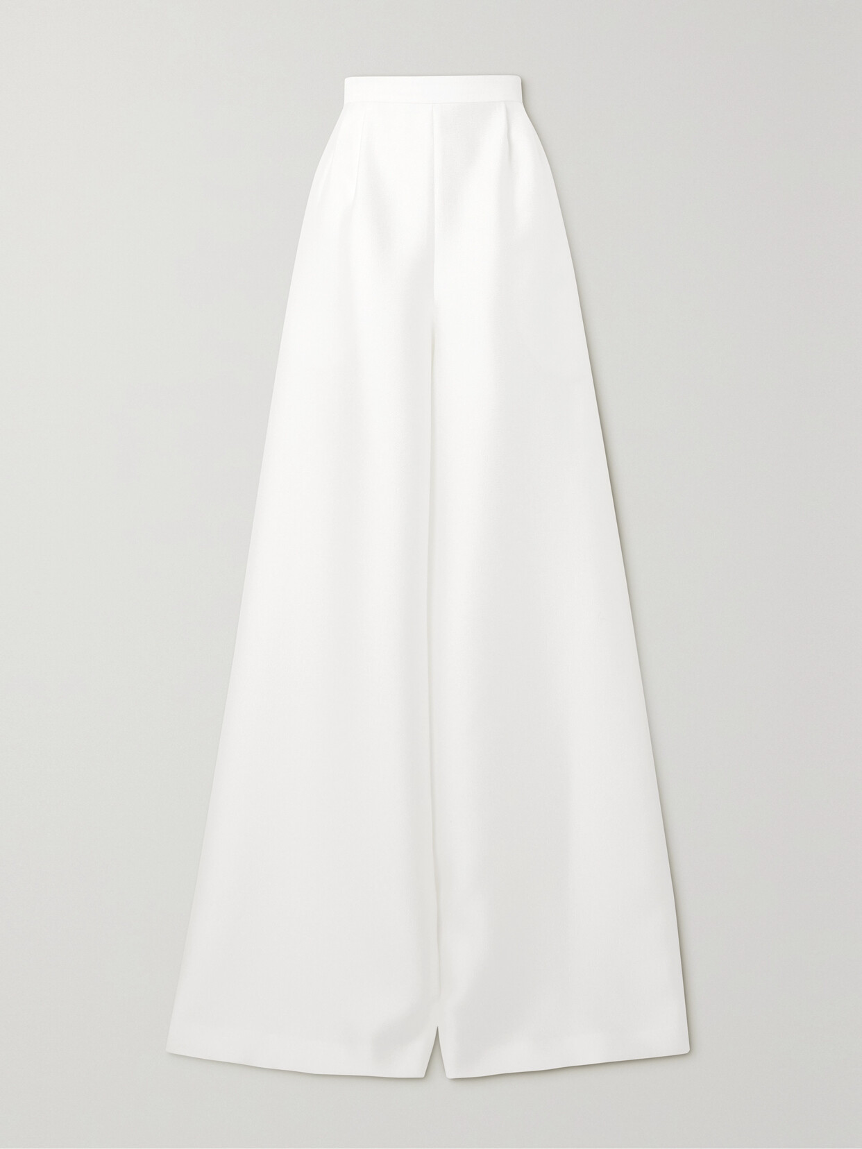 Reem Acra - Pleated Mikado-piqué Wide-leg Pants - White