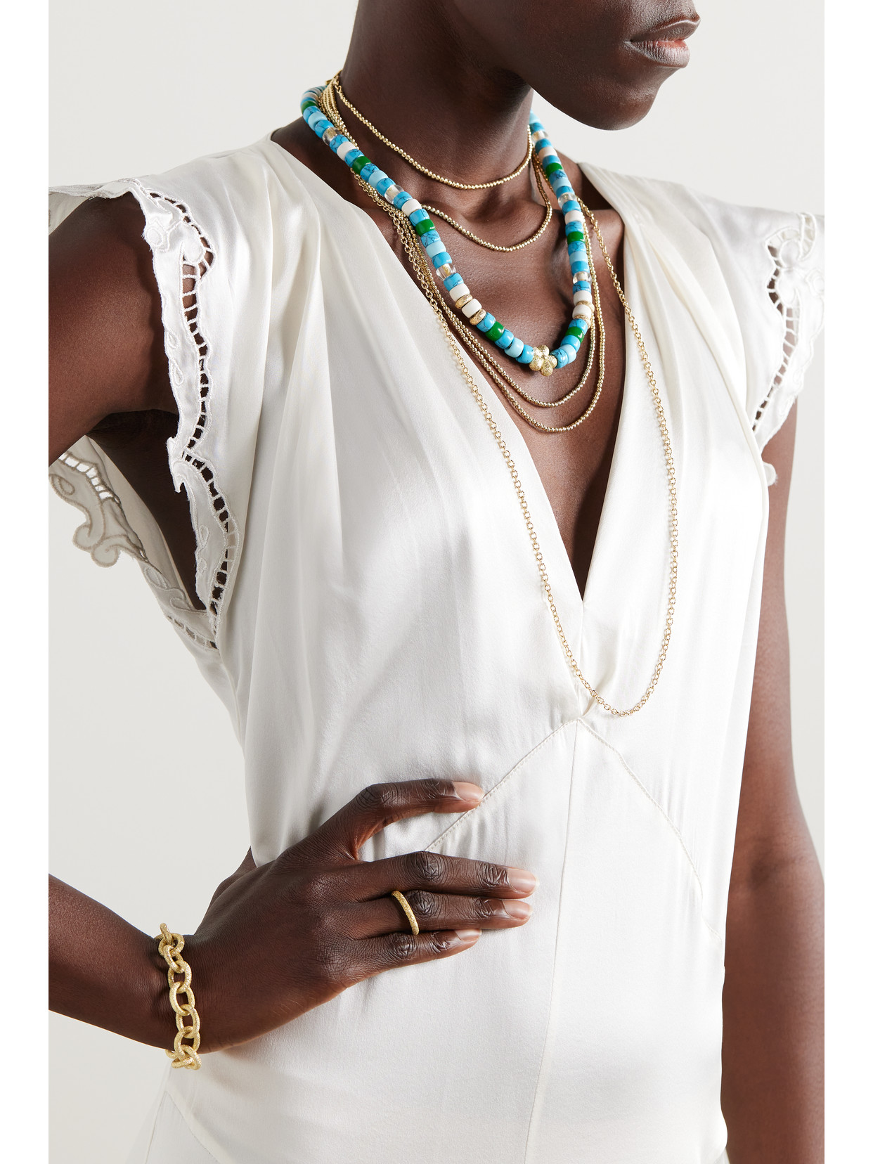 CAROLINA BUCCI 18-KARAT GOLD CHAIN NECKLACE