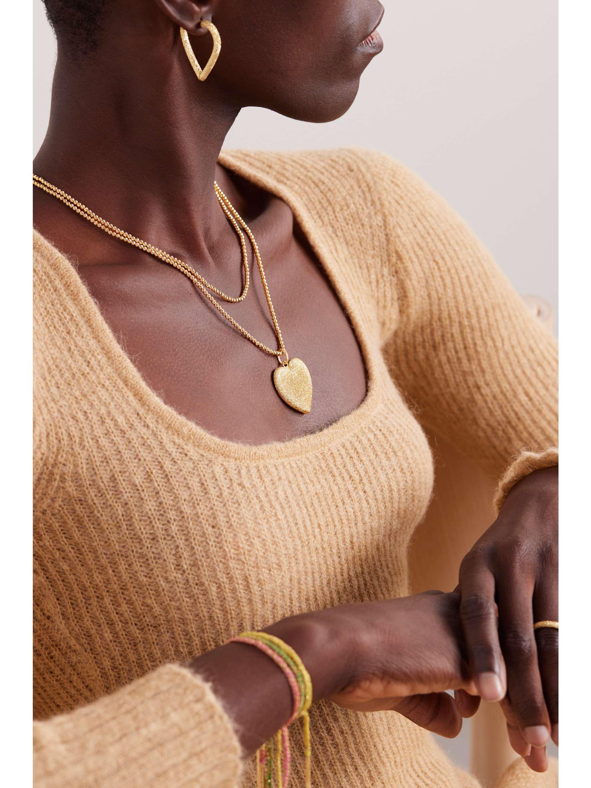 CAROLINA BUCCI Disco Ball 18-karat gold necklace | NET-A-PORTER