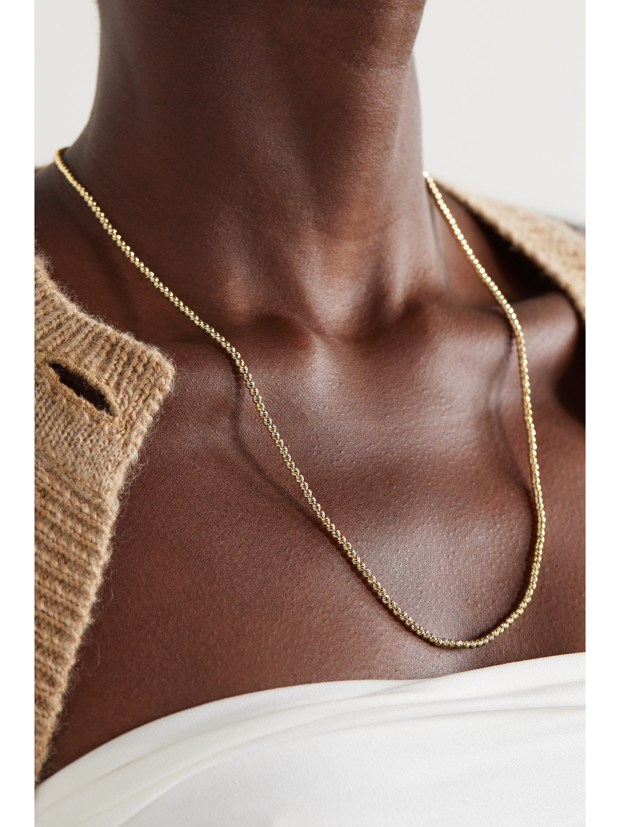 CAROLINA BUCCI DISCO BALL 18-KARAT GOLD NECKLACE 