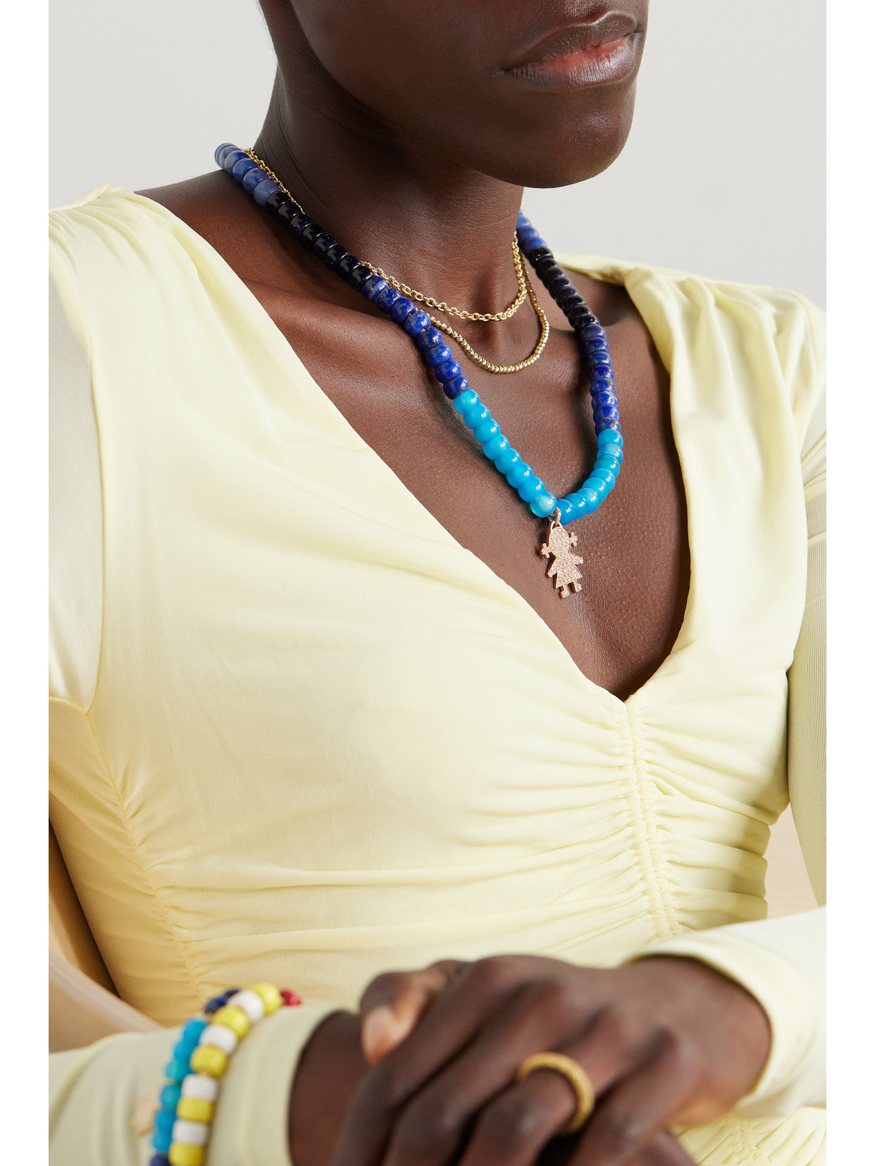 CAROLINA BUCCI DISCOBALL 18-KARAT GOLD NECKLACE