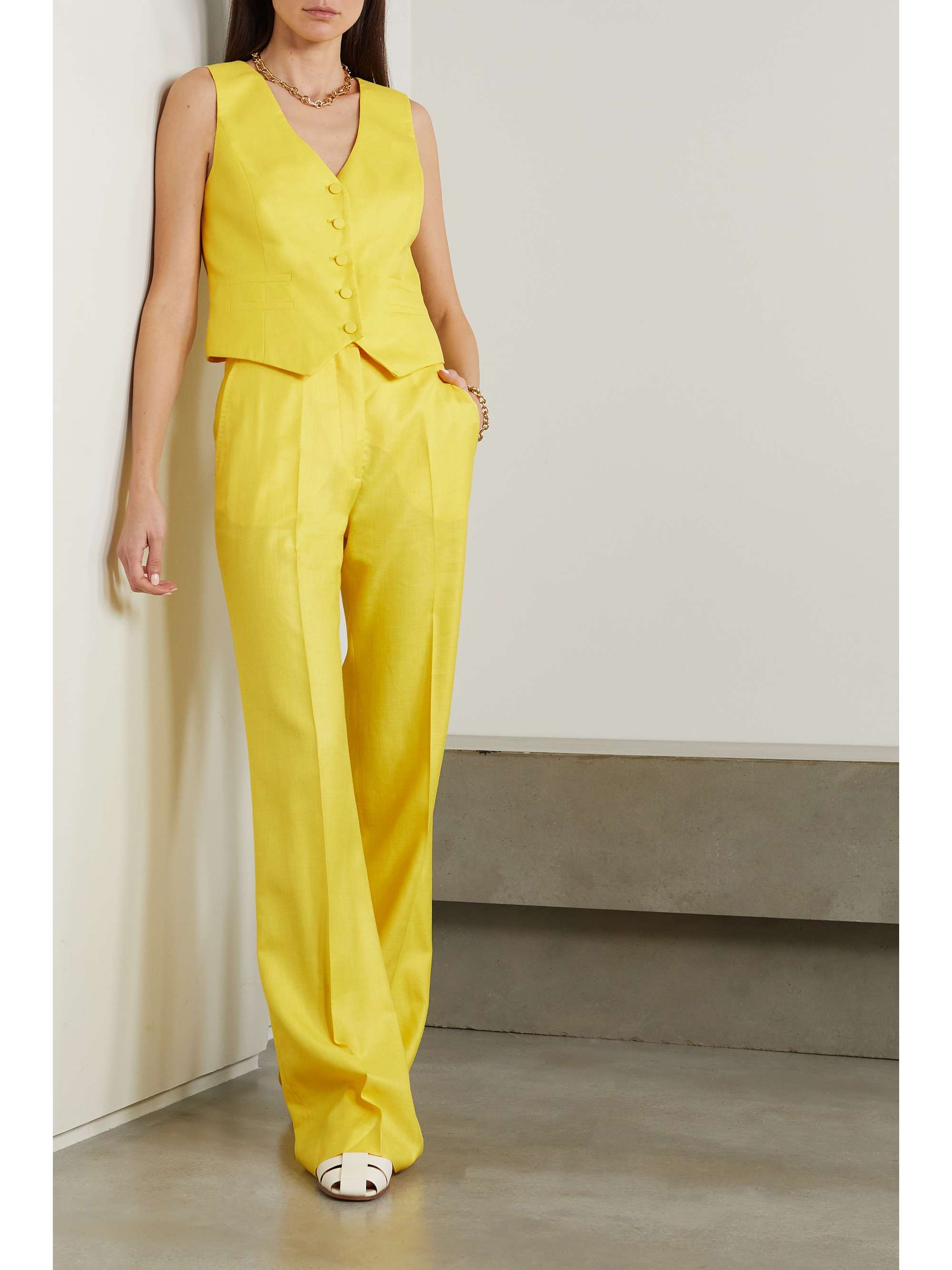 GABRIELA HEARST Coleridge wool, silk and linen-blend vest