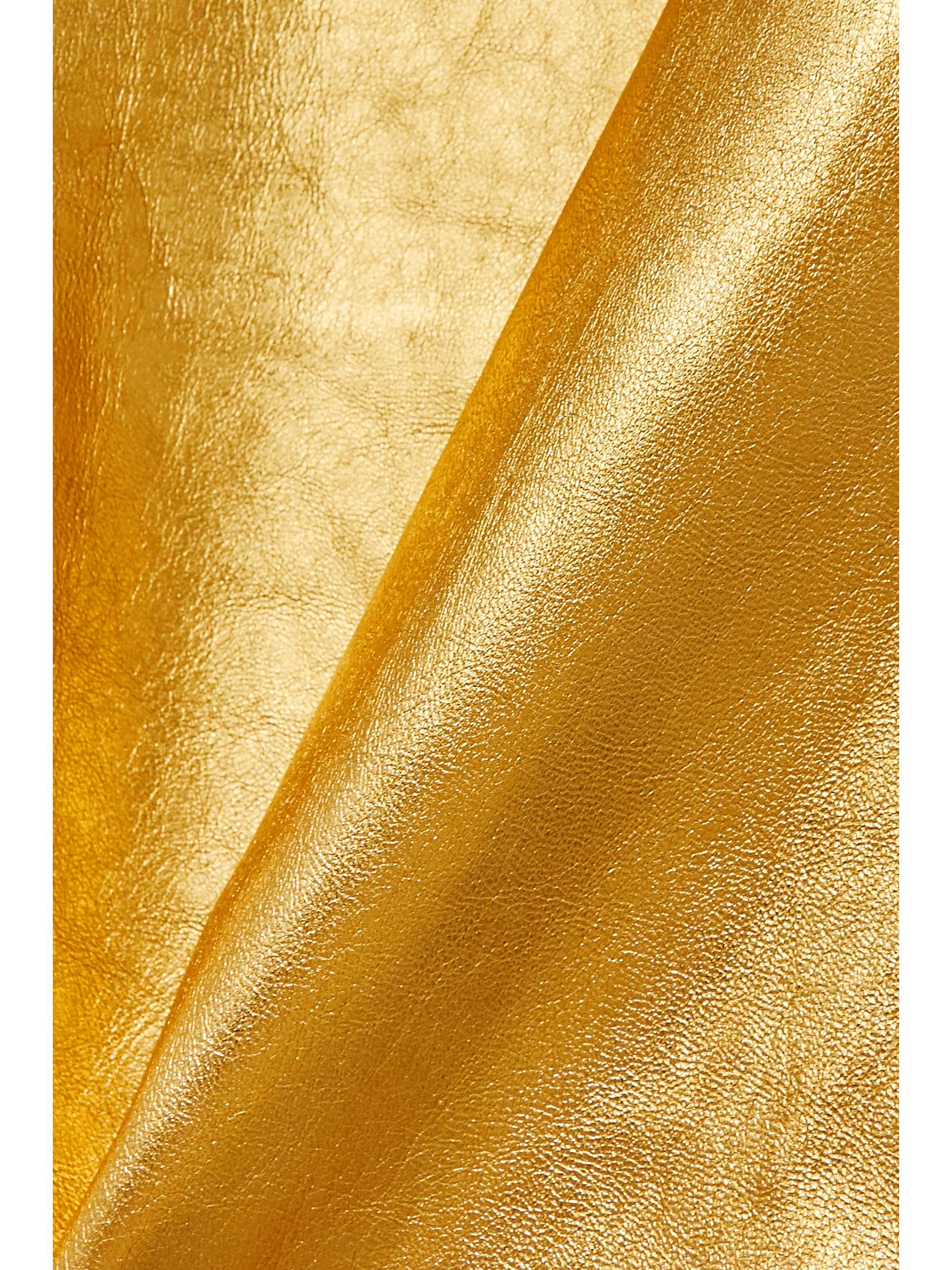 GABRIELA HEARST Vesta metallic leather straight-leg pants