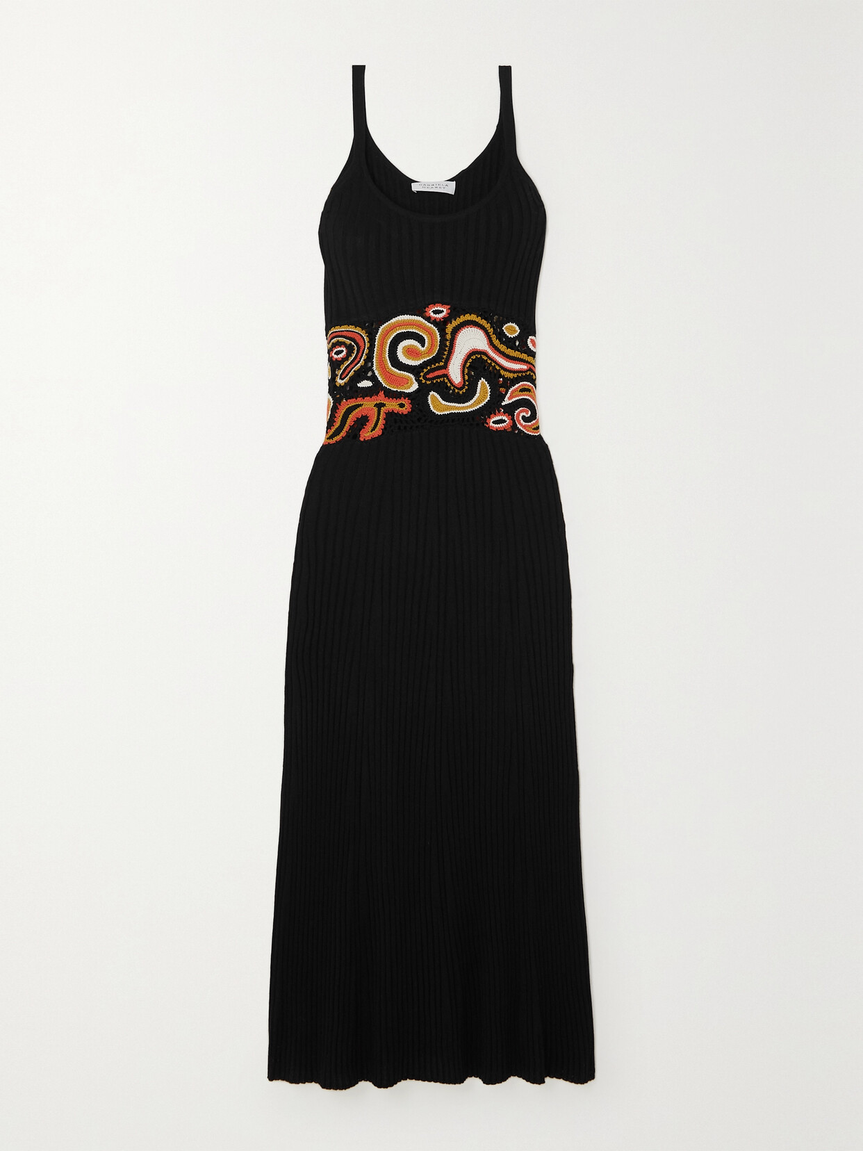 Gabriela Hearst - Mila Crochet-paneled Ribbed Cashmere And Silk-blend Maxi Dress - Black