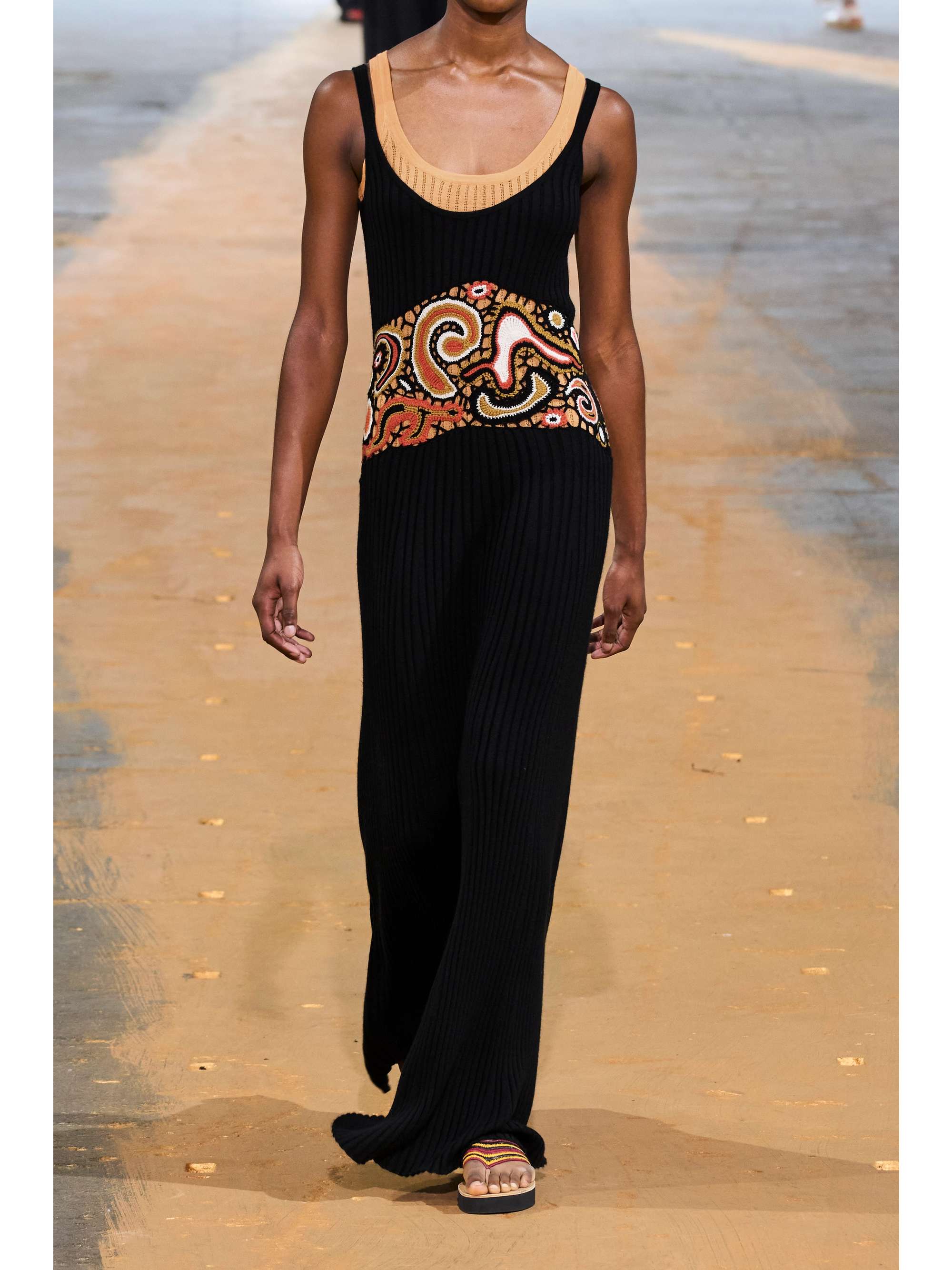 GABRIELA HEARST Mila crochet-paneled ribbed cashmere and silk-blend maxi dress