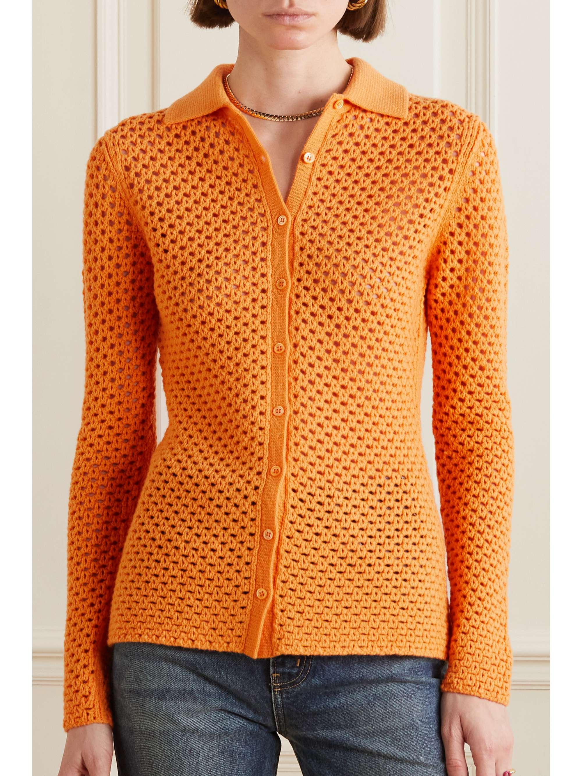 GABRIELA HEARST Bia crochet-knit wool cardigan