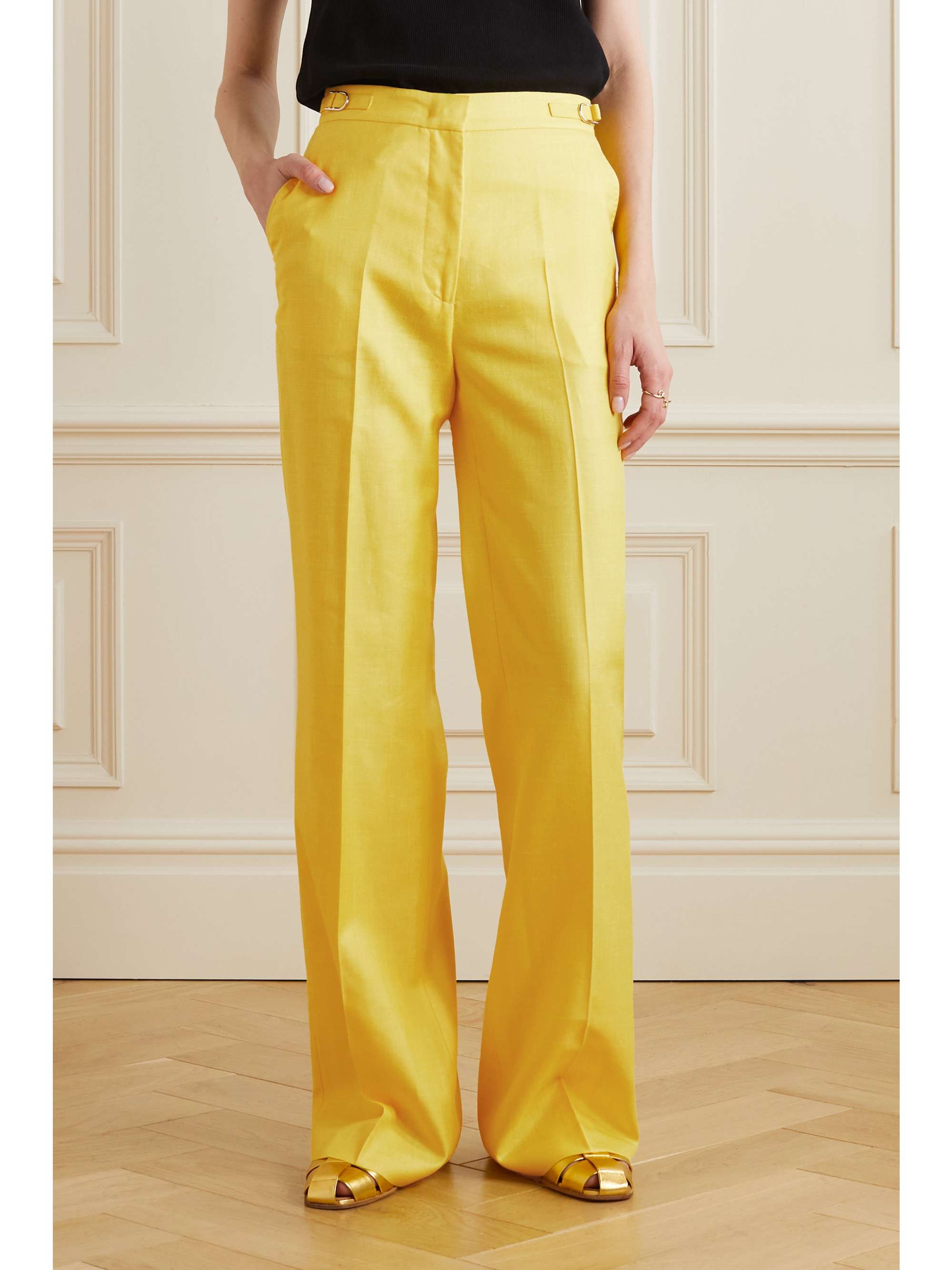 GABRIELA HEARST Vesta wool, silk and linen-blend straight-leg pants