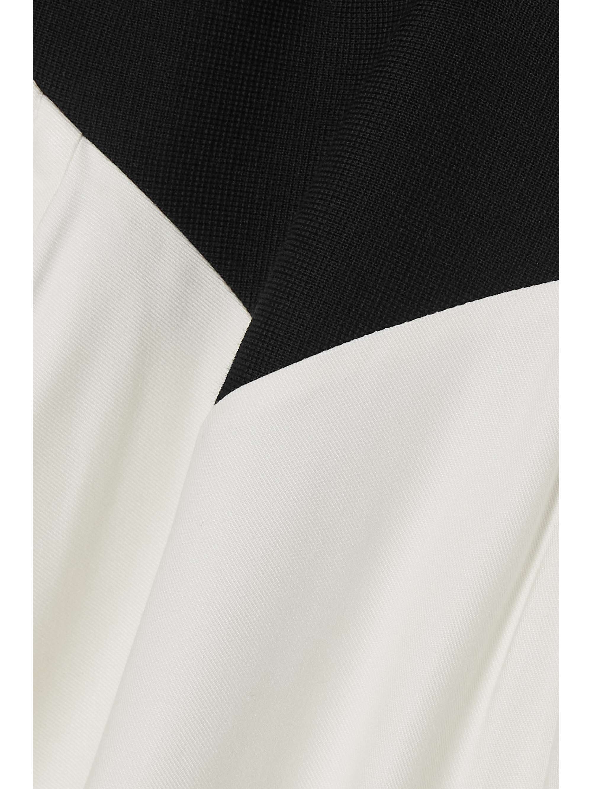 GABRIELA HEARST Mel paneled frayed silk-twill and merino wool maxi skirt