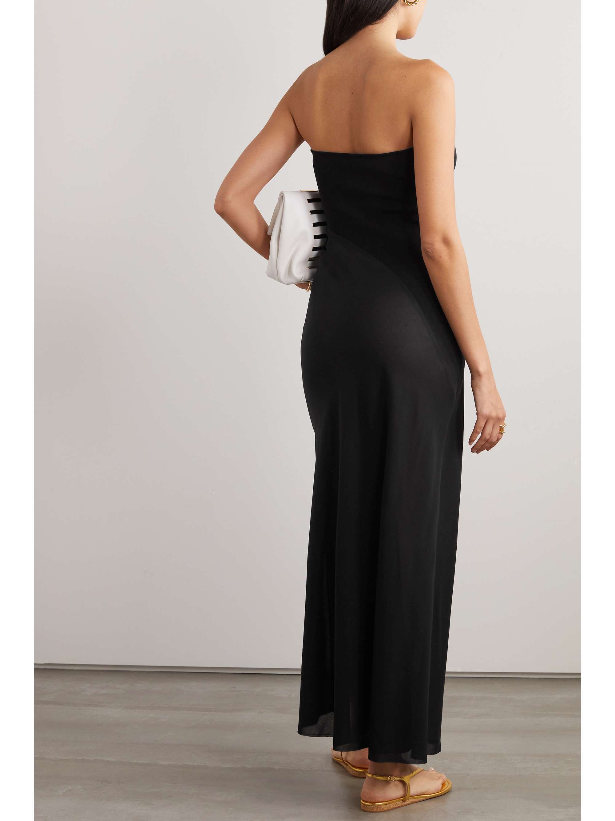 GABRIELA HEARST Penna strapless panelled wool maxi dress