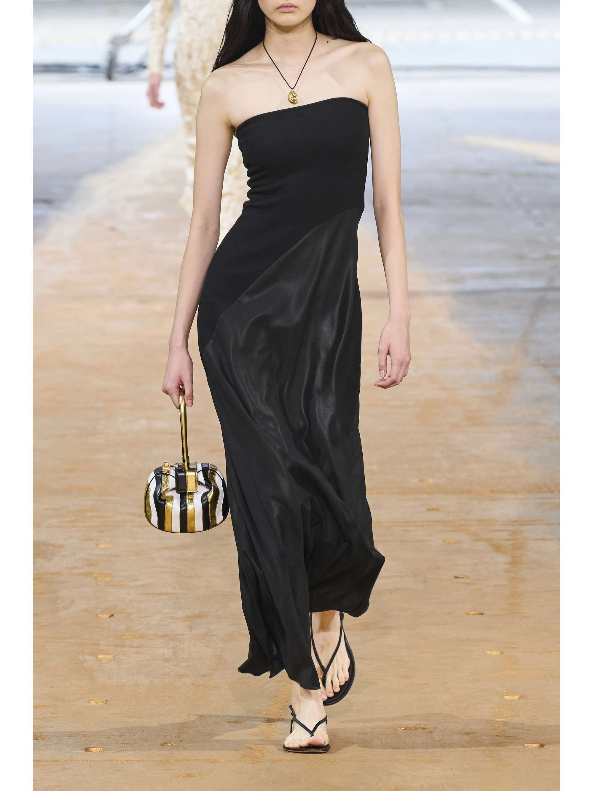 GABRIELA HEARST Penna strapless panelled wool maxi dress