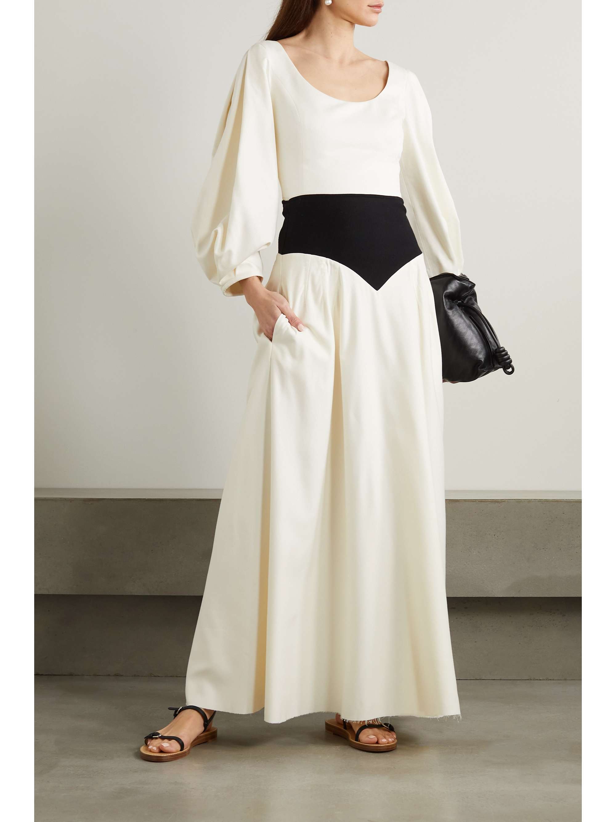 GABRIELA HEARST Sophia open-back washed silk-twill blouse