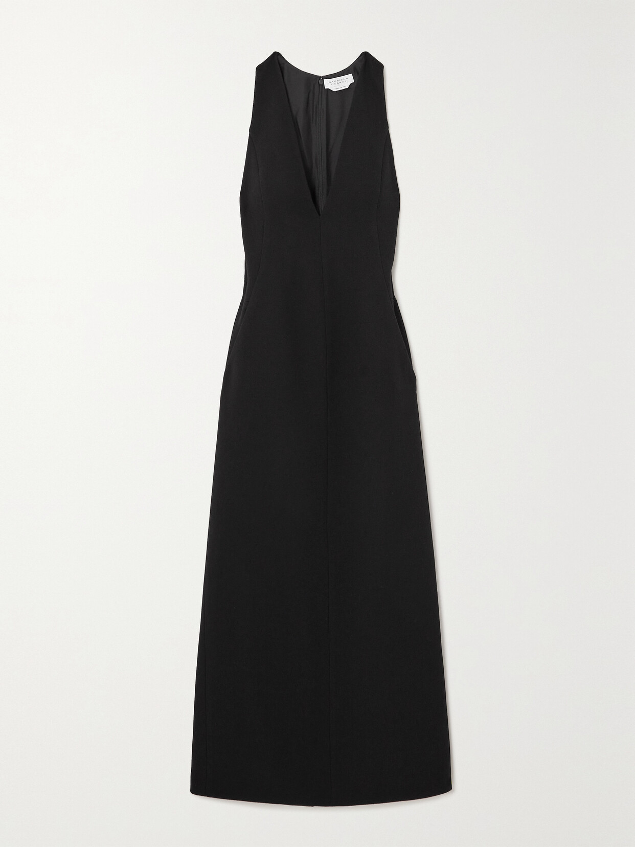 Gabriela Hearst Wool-crepe Midi Dress In Black