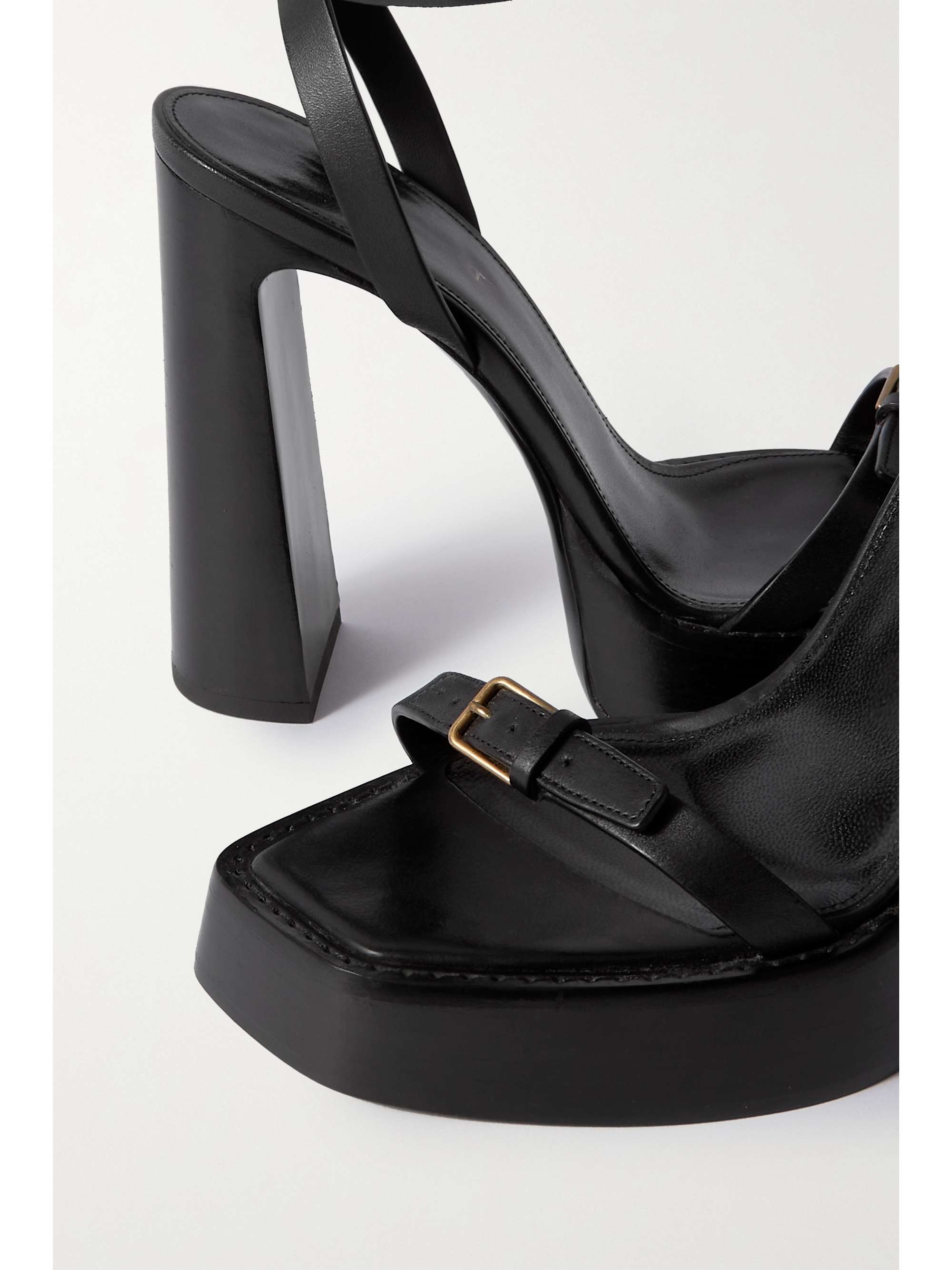 SAINT LAURENT Platz leather platform sandals