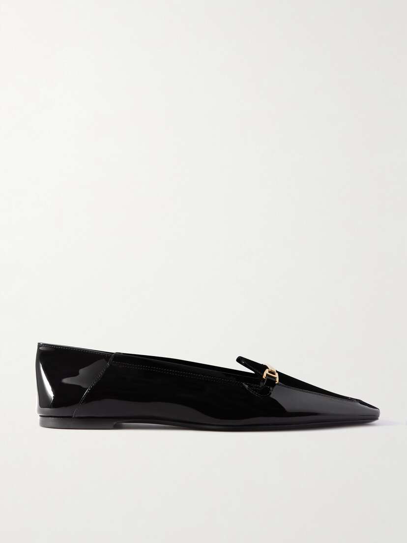 Saint Laurent Chris Embellished Patent-leather Loafers