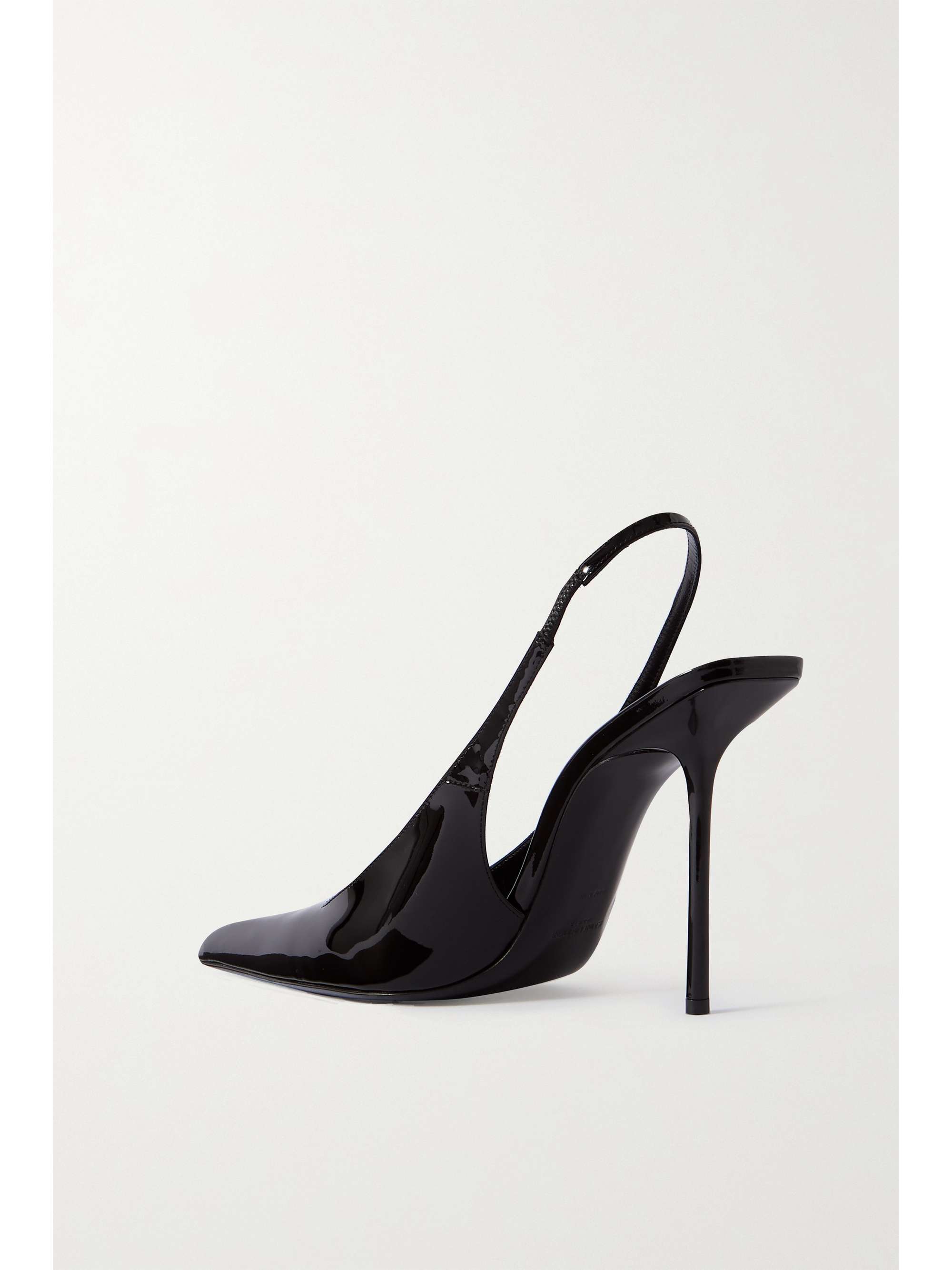 SAINT LAURENT Kiss patent-leather slingback pumps | NET-A-PORTER