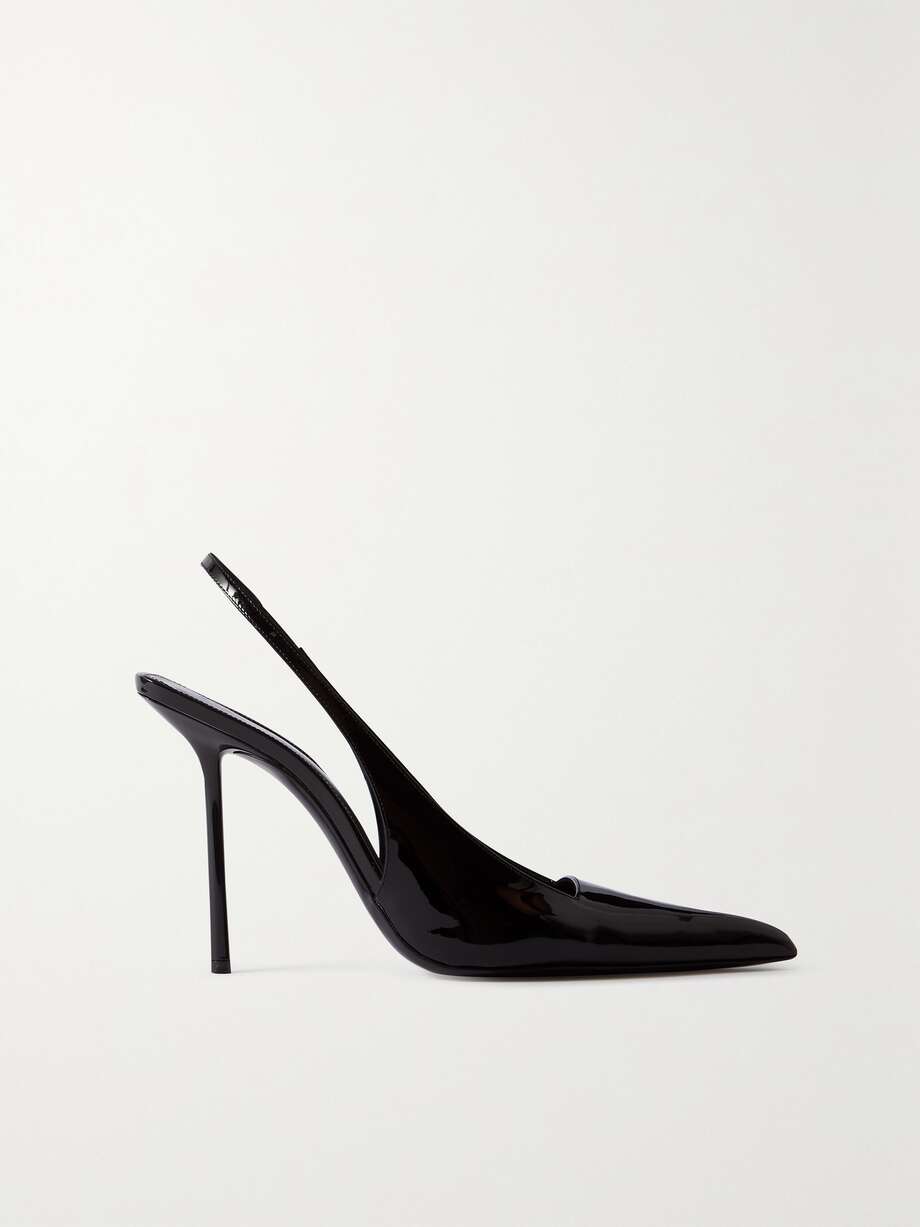 Pointed Toe Slingbacks Black