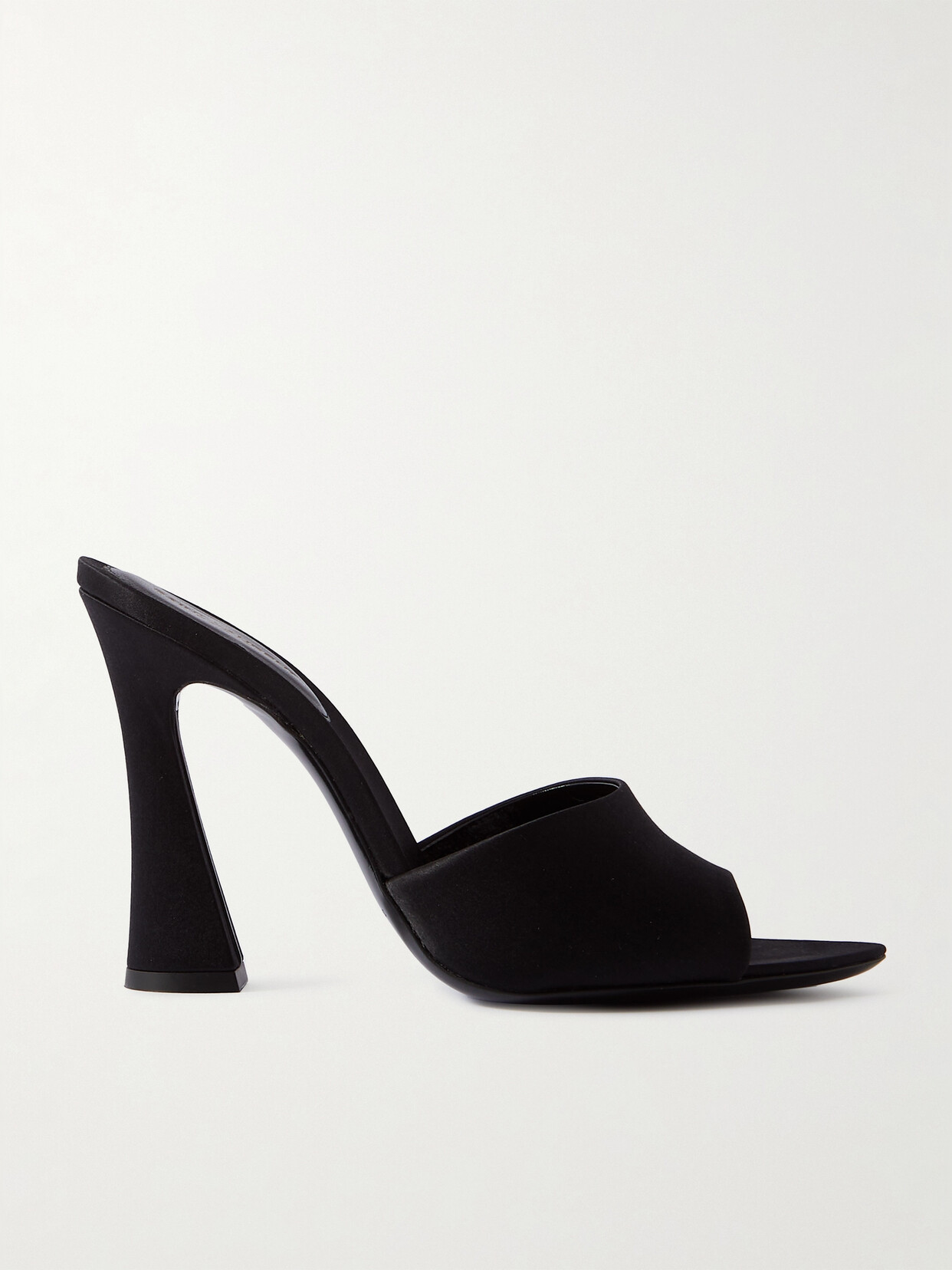 Saint Laurent Gippy Satin Mule Sandals In Black