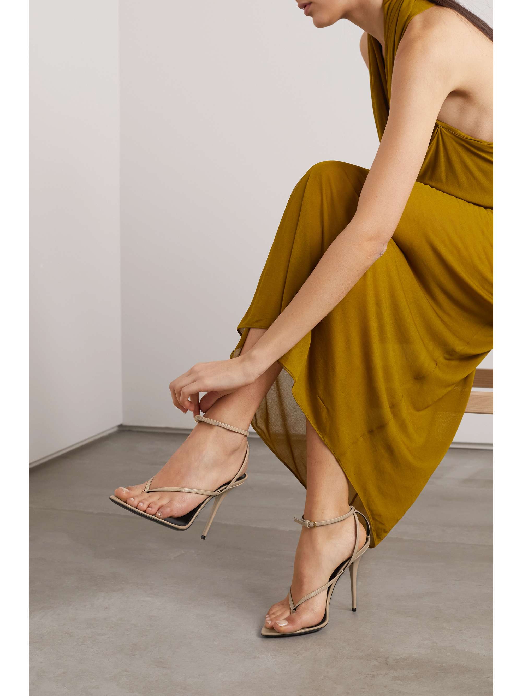 SAINT LAURENT Nadja leather sandals