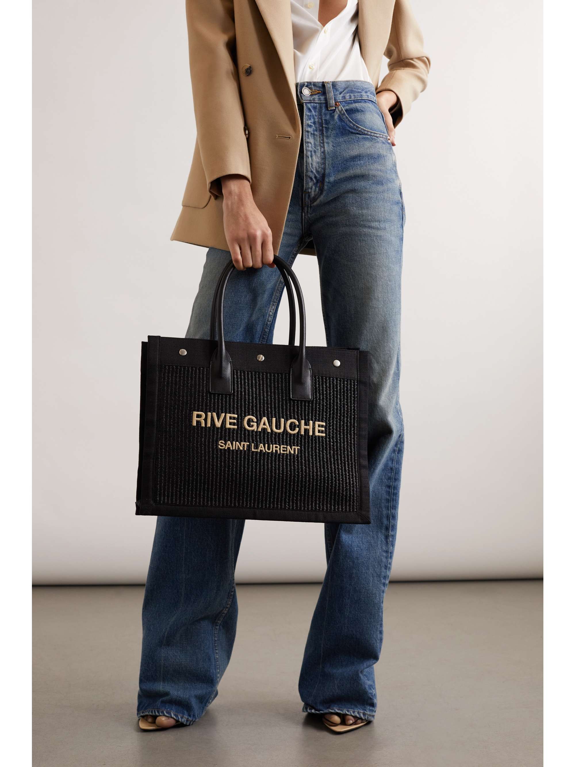 Saint Laurent Rive Gauche Tote in Canvas unae.edu.py