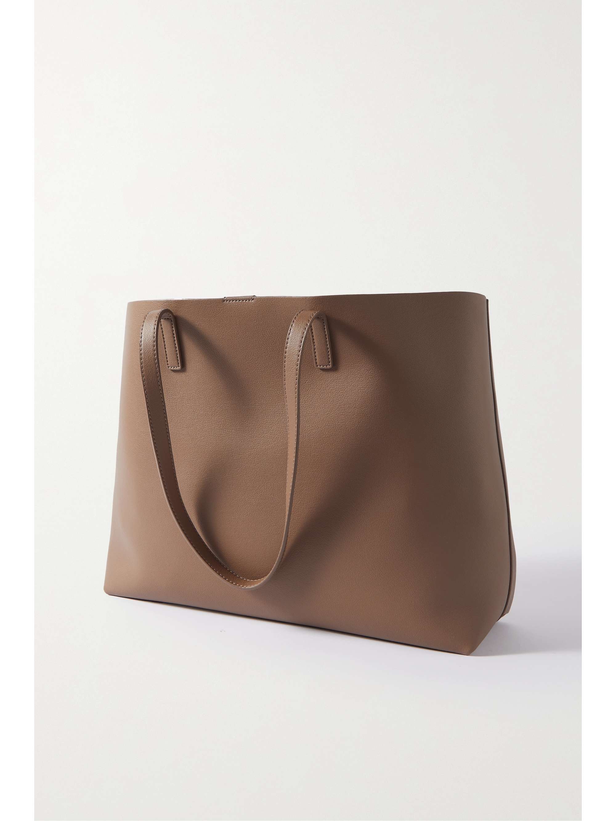 Taupe East West large leather tote | SAINT LAURENT | NET-A-PORTER