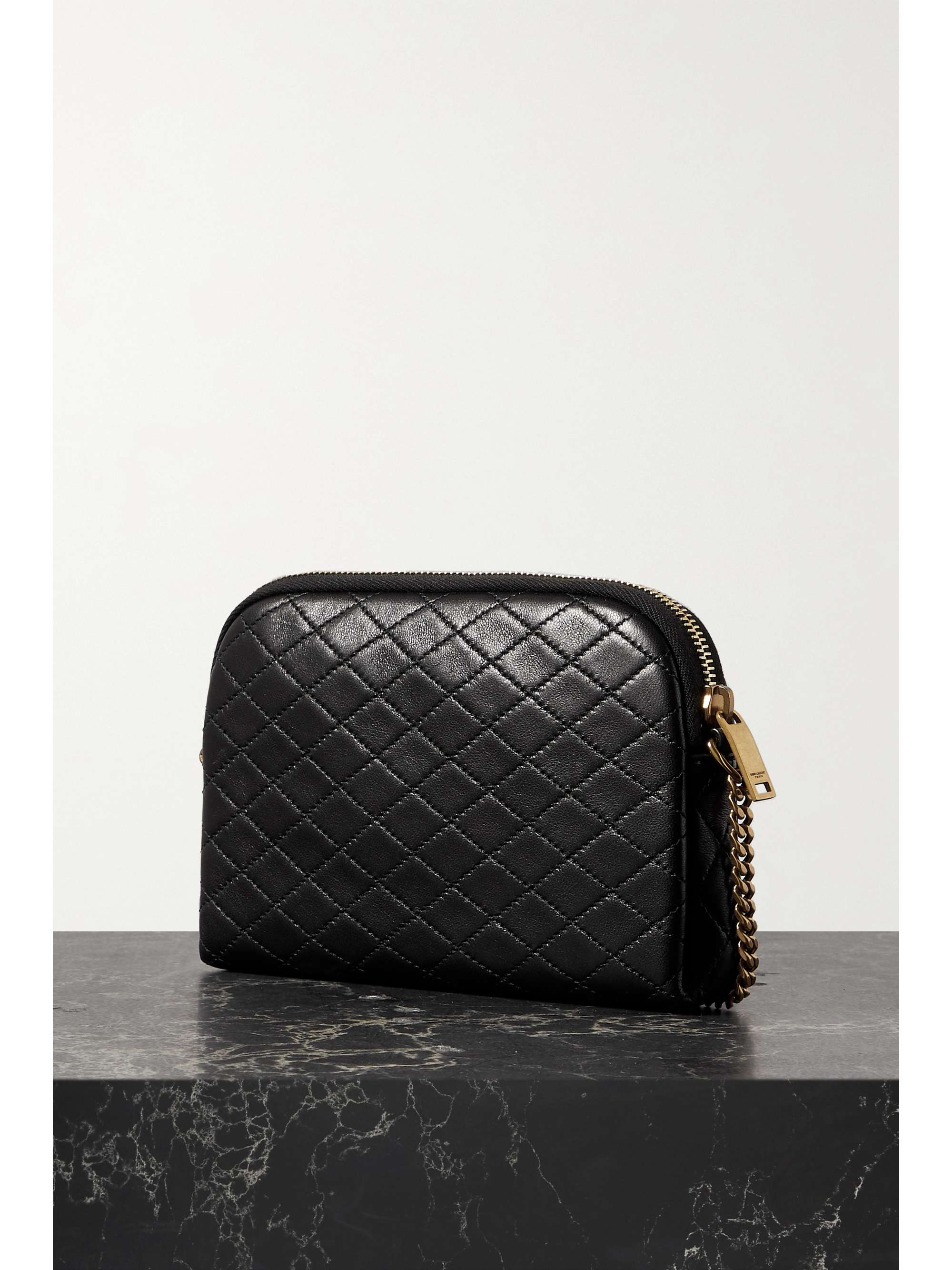 GABY COSMETIC POUCH IN QUILTED LEATHER, Saint Laurent