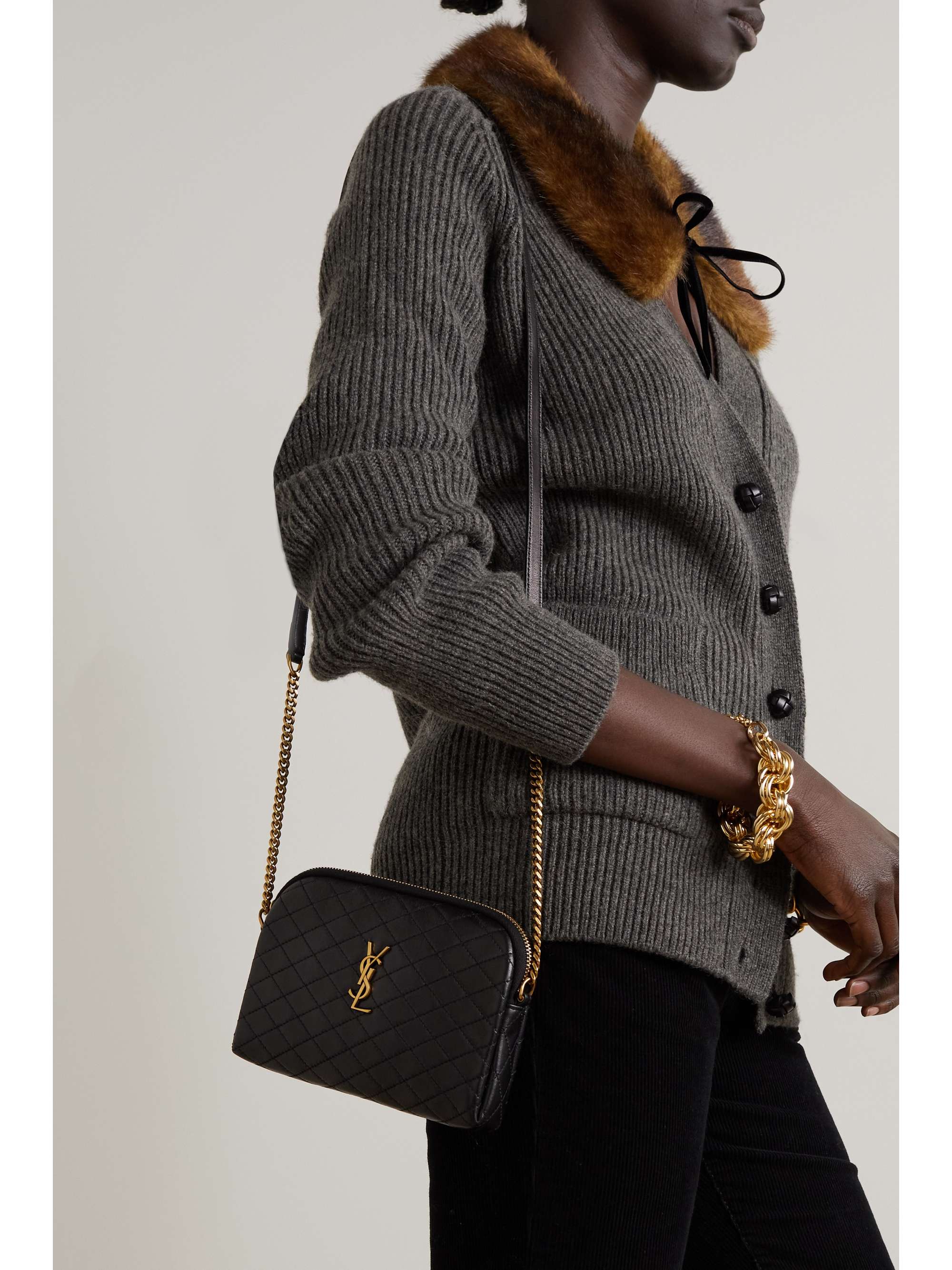 SAINT LAURENT Gaby quilted leather shoulder bag