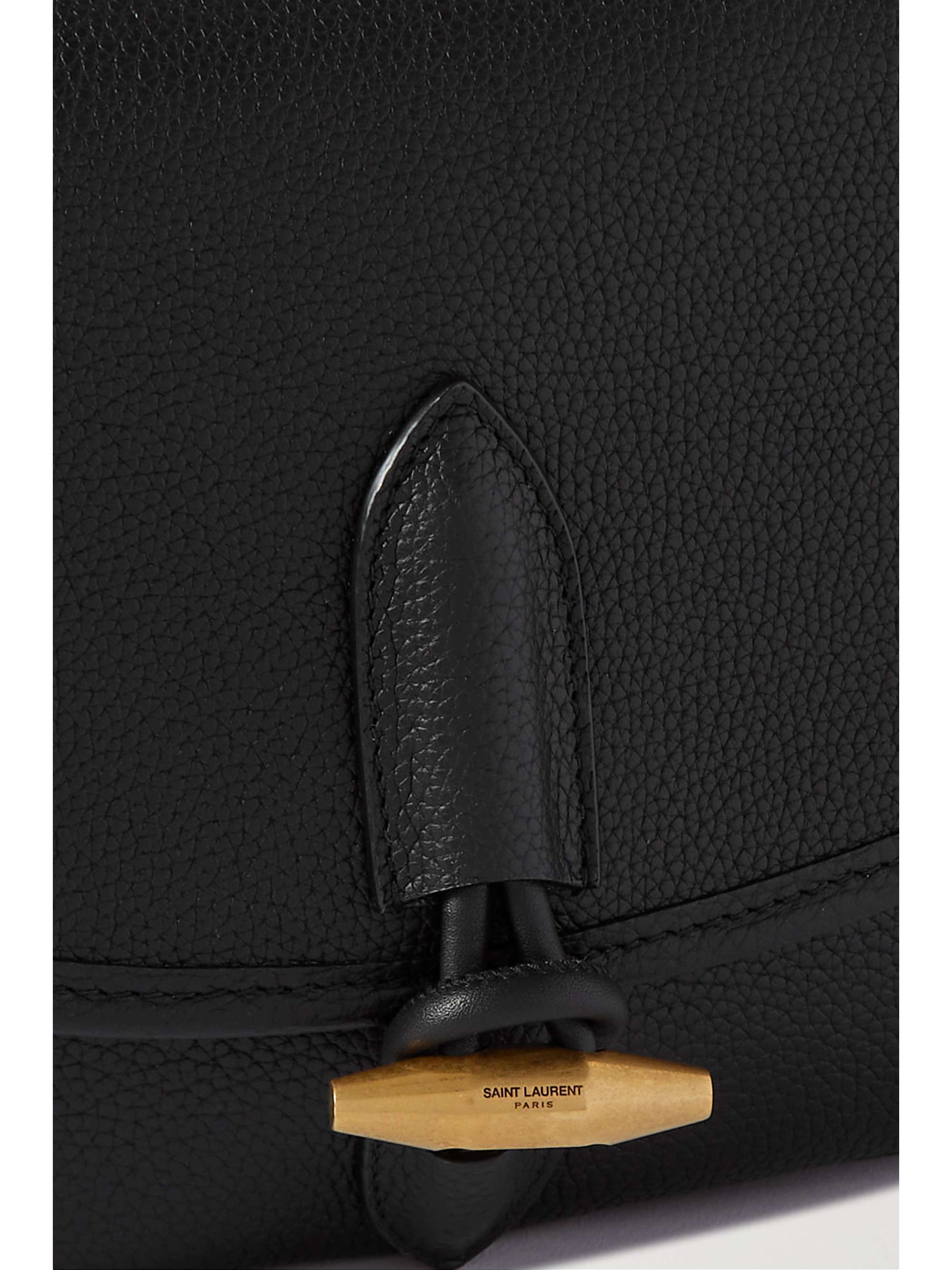 SAINT LAURENT Le Caban textured-leather shoulder bag