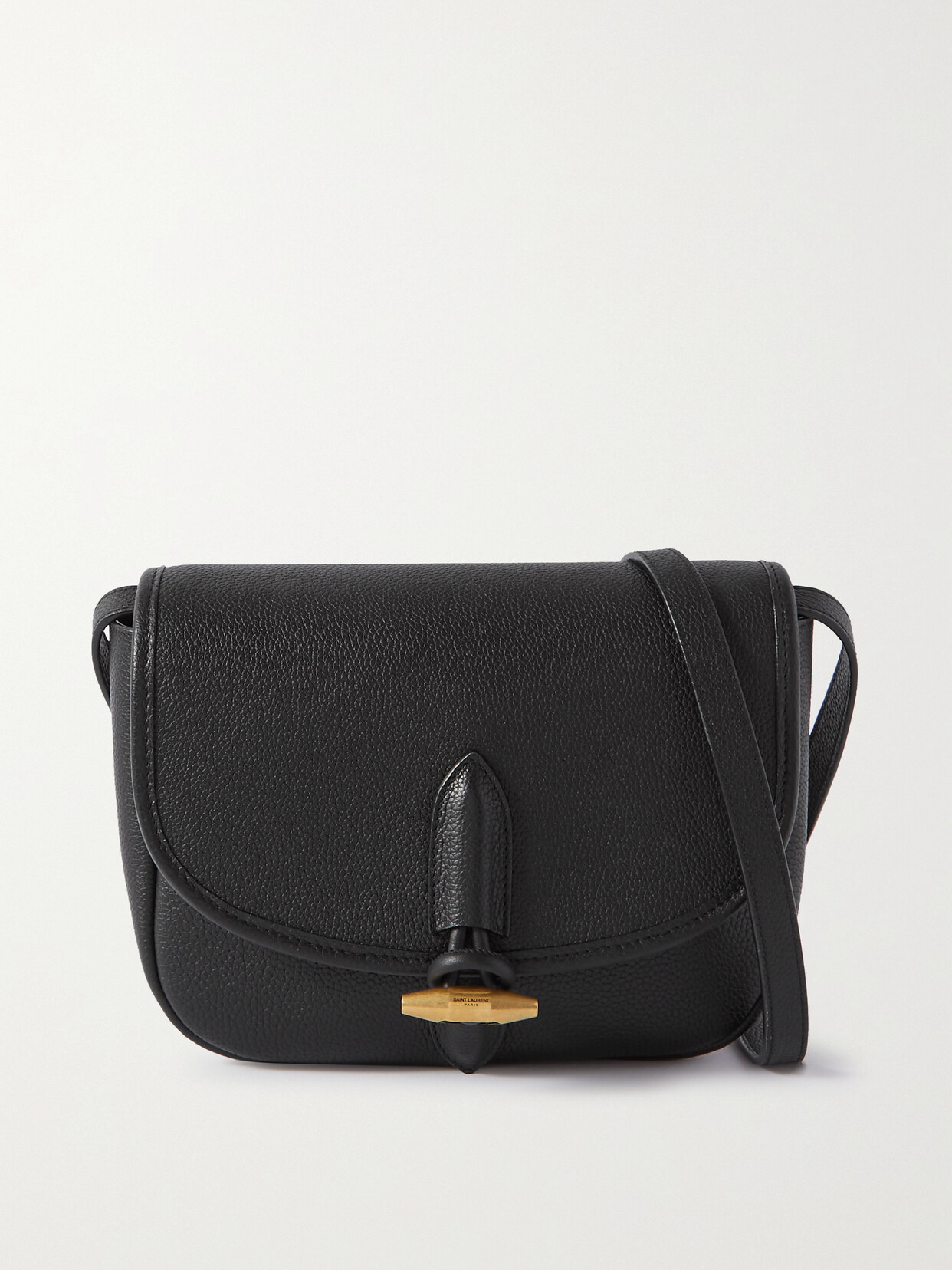 SAINT LAURENT - Le Caban Textured-leather Shoulder Bag - Black