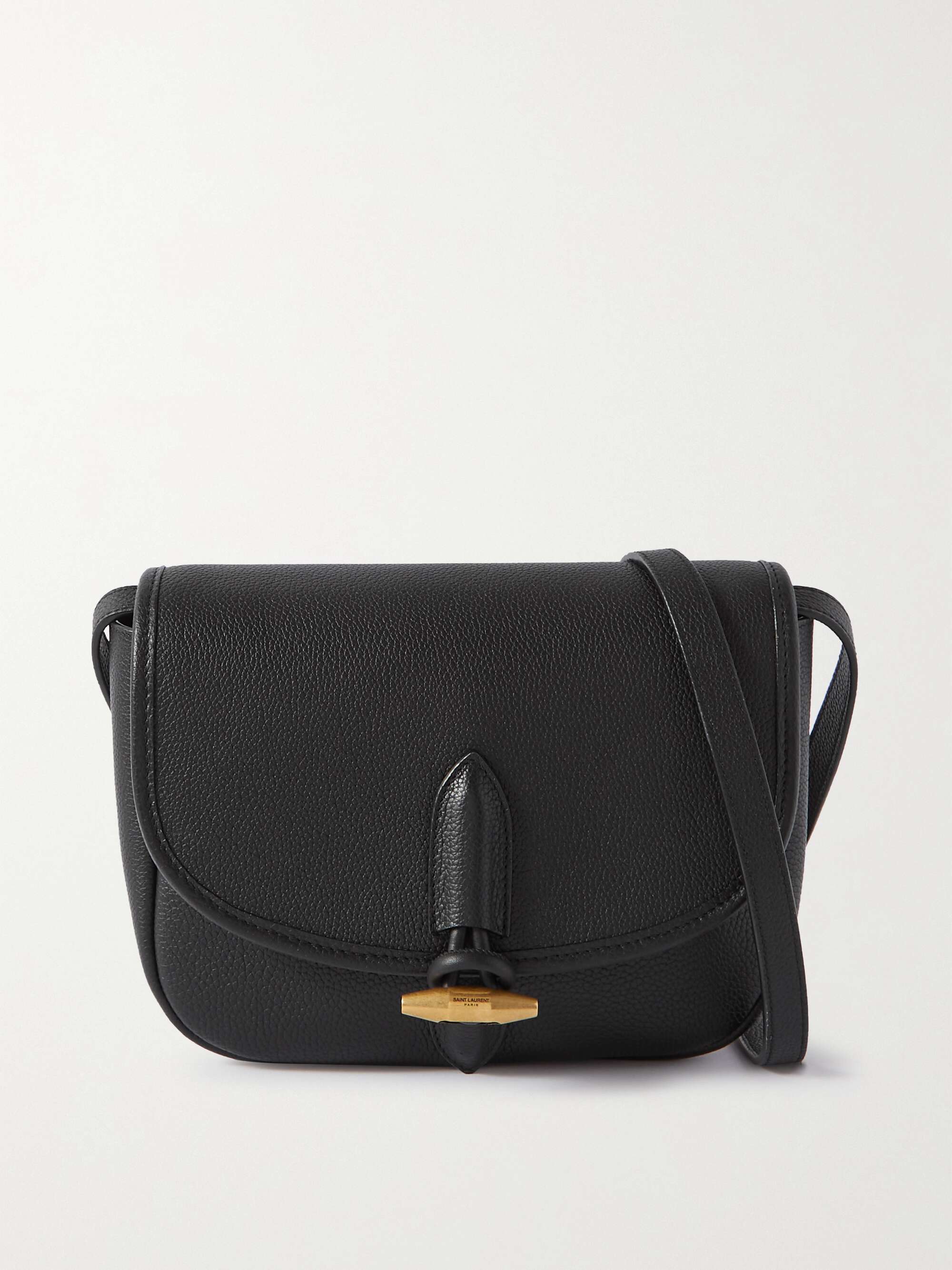 SAINT LAURENT Le Caban textured-leather shoulder bag | NET-A-PORTER