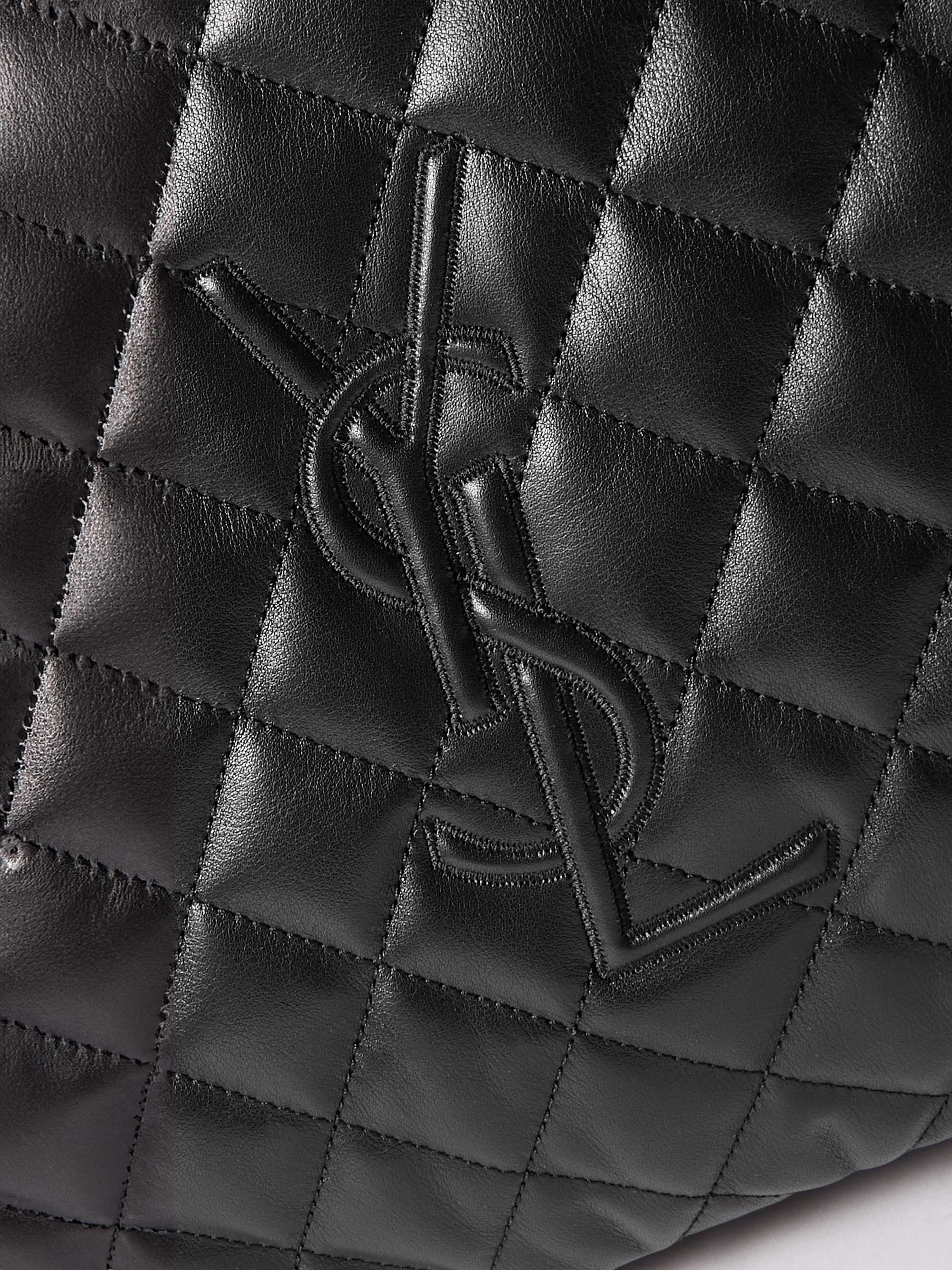 SAINT LAURENT ES Giant embroidered quilted leather weekend bag | NET-A ...